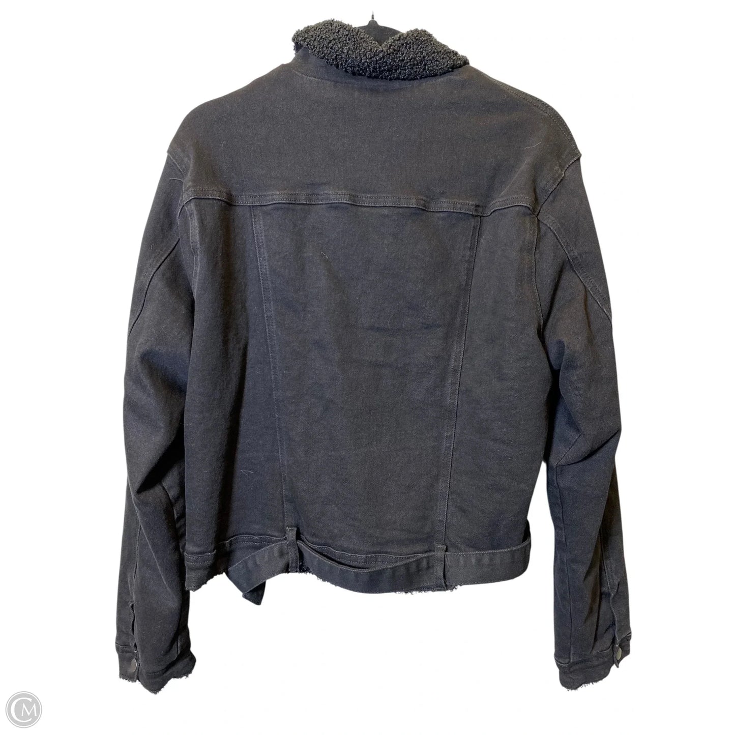Jacket Faux Fur & Sherpa By Clothes Mentor In Black, Size: L