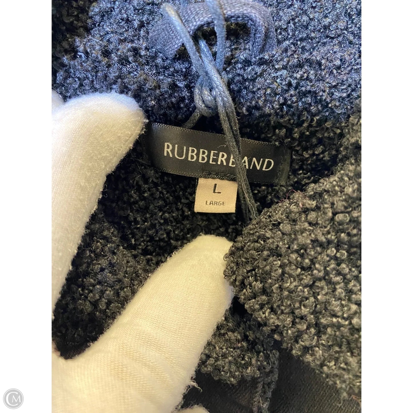 Jacket Faux Fur & Sherpa By Clothes Mentor In Black, Size: L