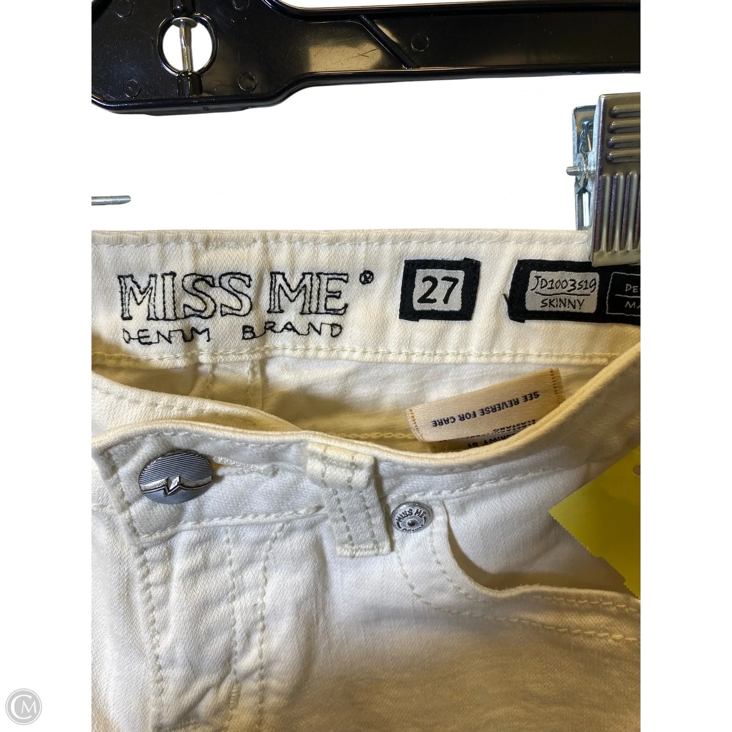 Jeans Skinny By Miss Me In White, Size: 4