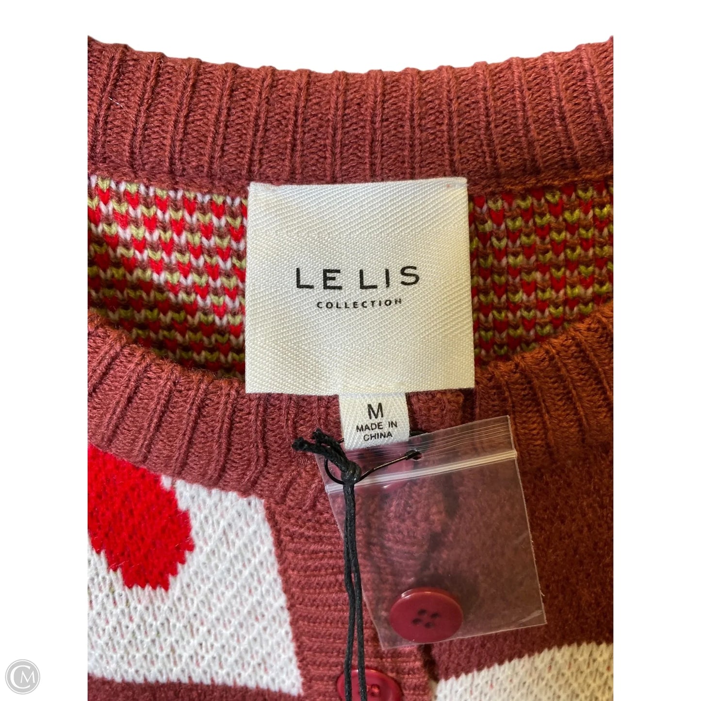 Sweater Cardigan By Le Lis In Multi-colored, Size: M