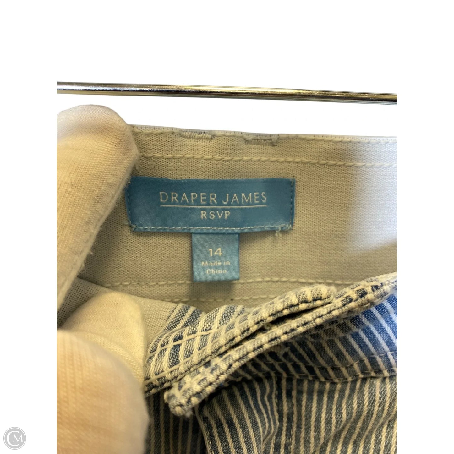 Jeans Wide Leg By Draper James In Striped Pattern, Size: 14