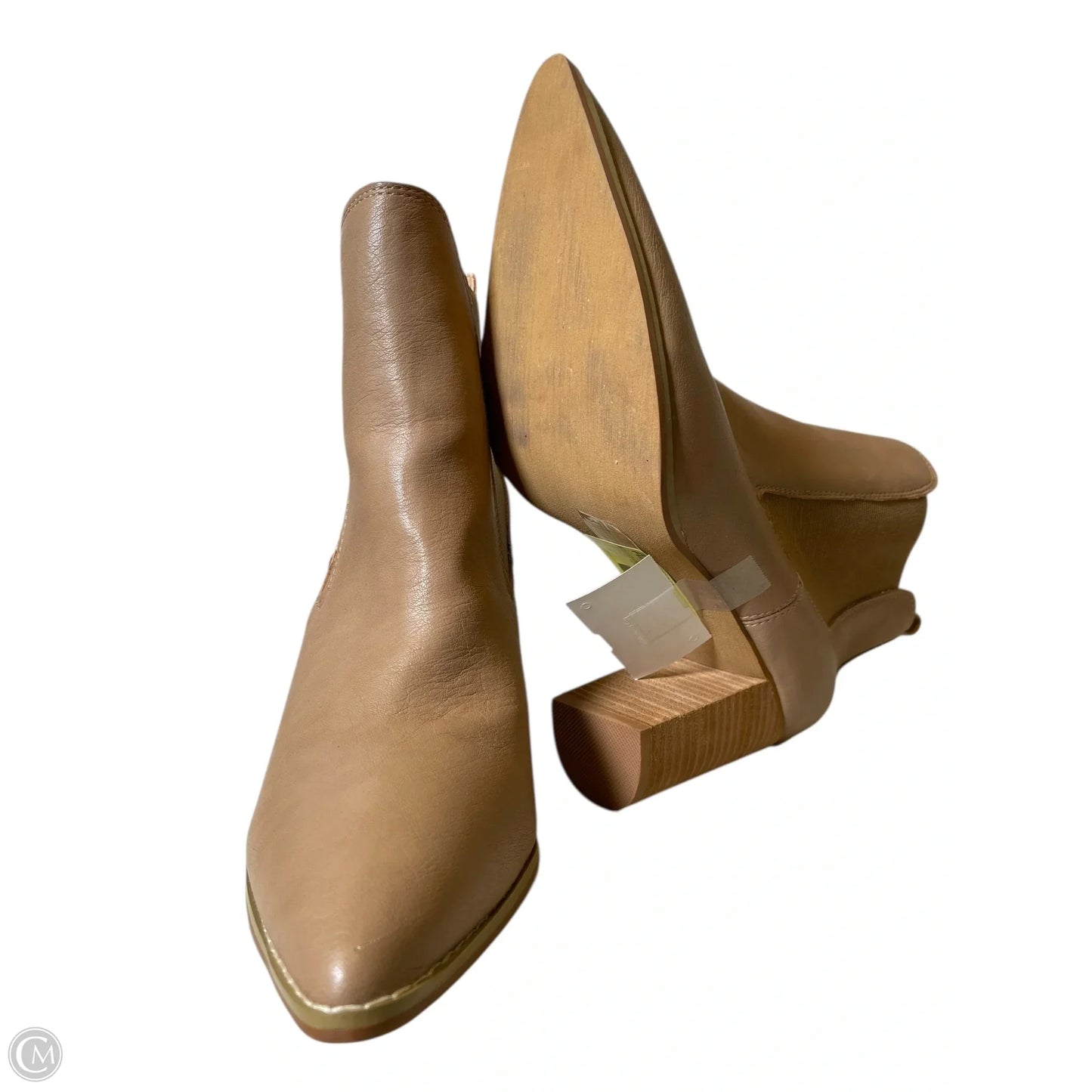 Boots Ankle Heels By Oasis Society In Beige, Size: 9