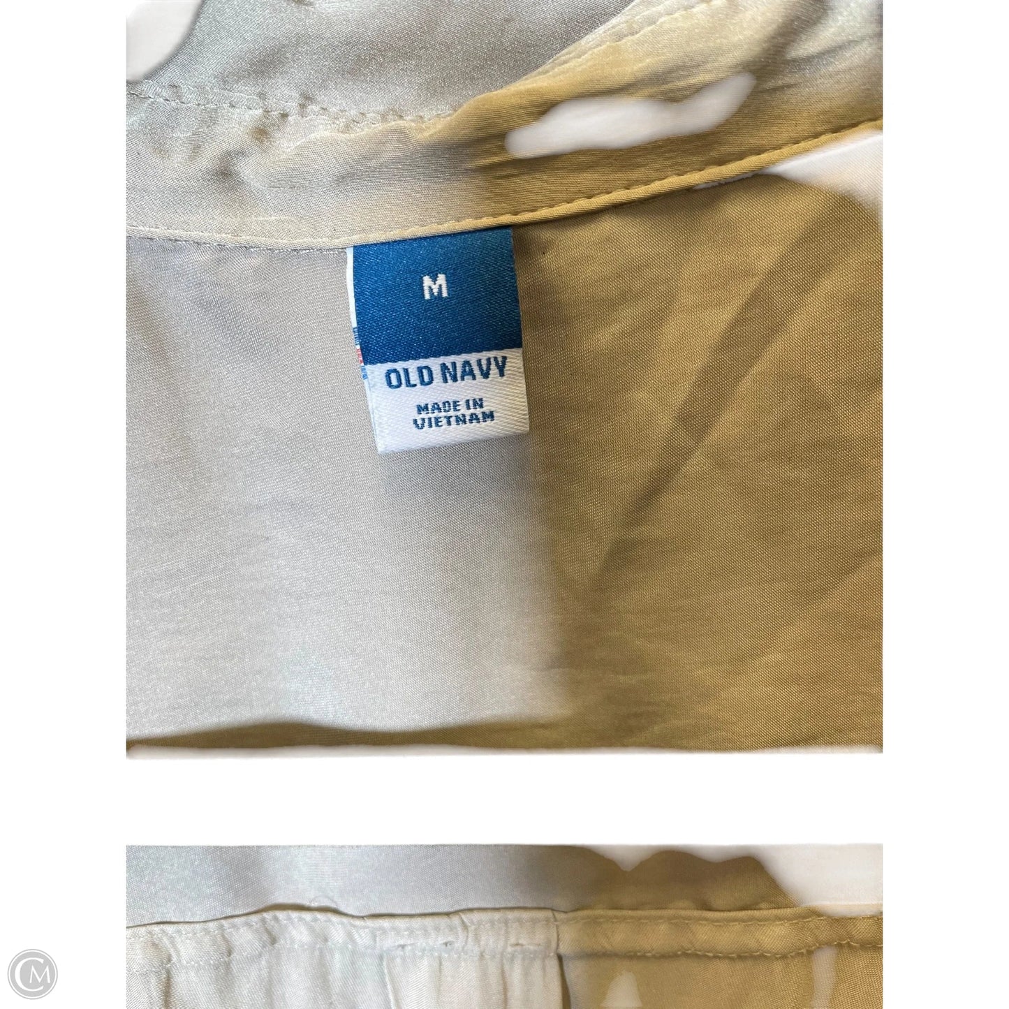 Blouse Long Sleeve By Old Navy In Beige, Size: M