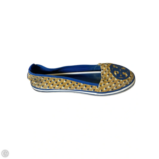Shoes Designer By Tory Burch In Blue & Yellow, Size: 10