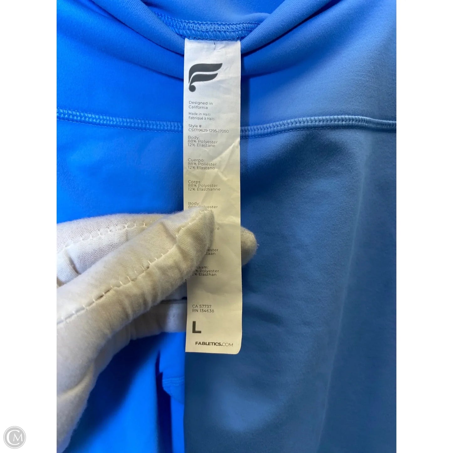 Athletic Leggings By Fabletics In Blue, Size: L