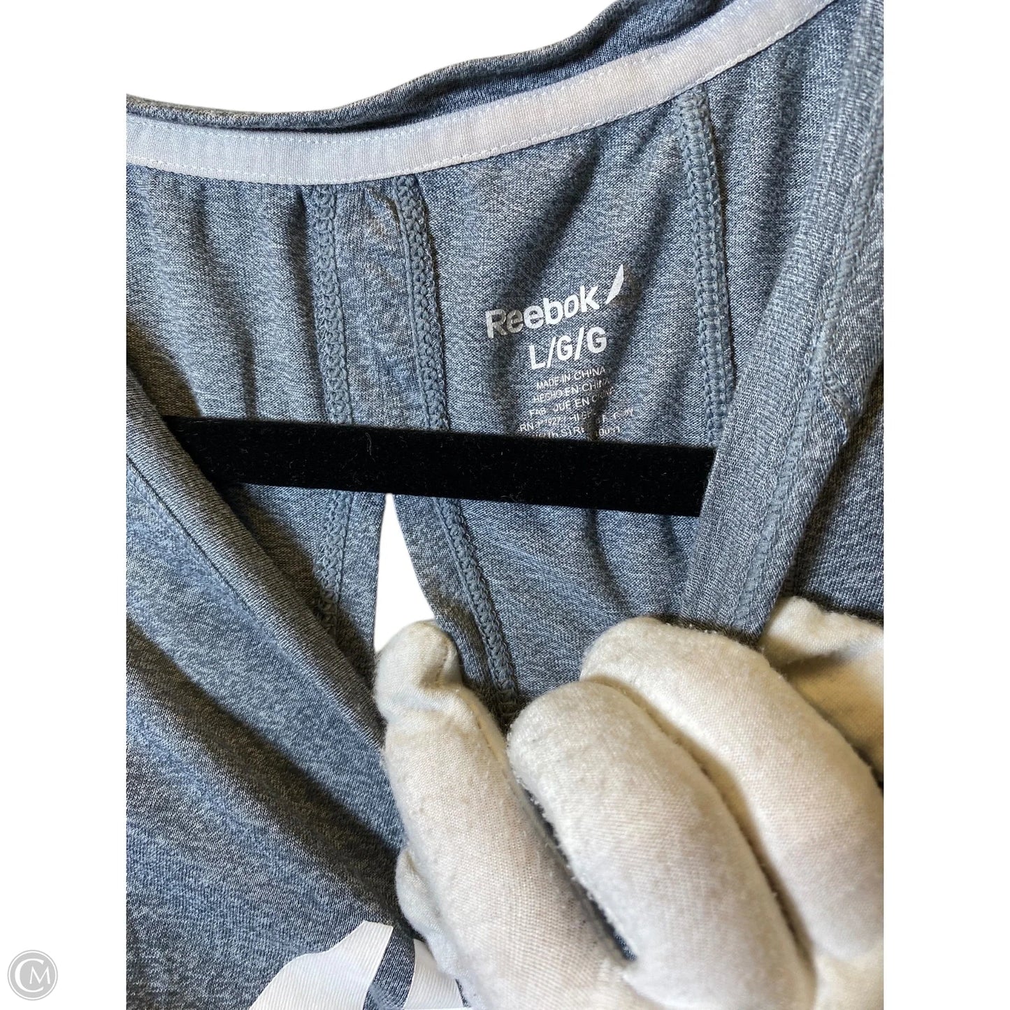 Athletic Tank Top By Reebok In Grey, Size: L