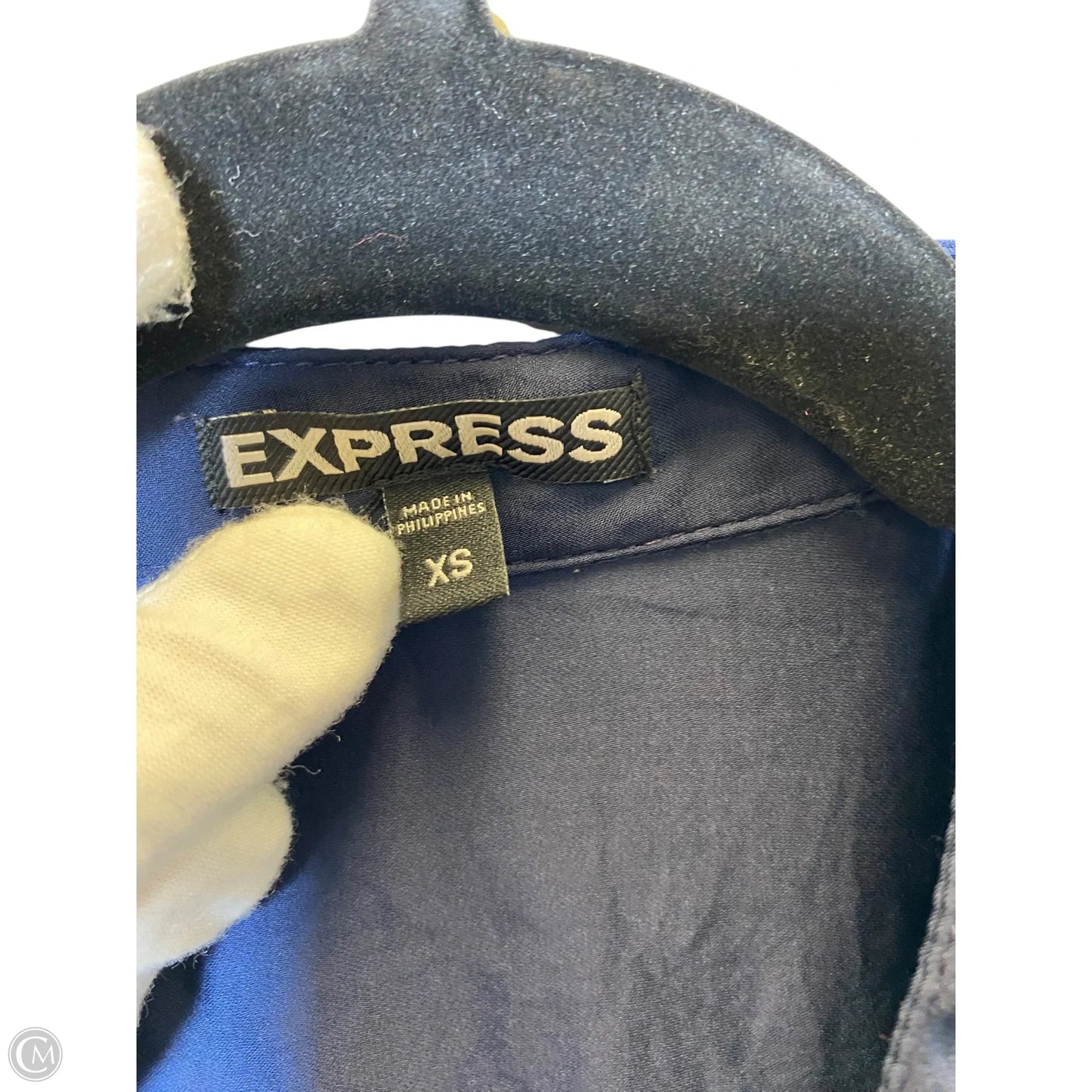 Top Long Sleeve By Express In Navy, Size: Xs