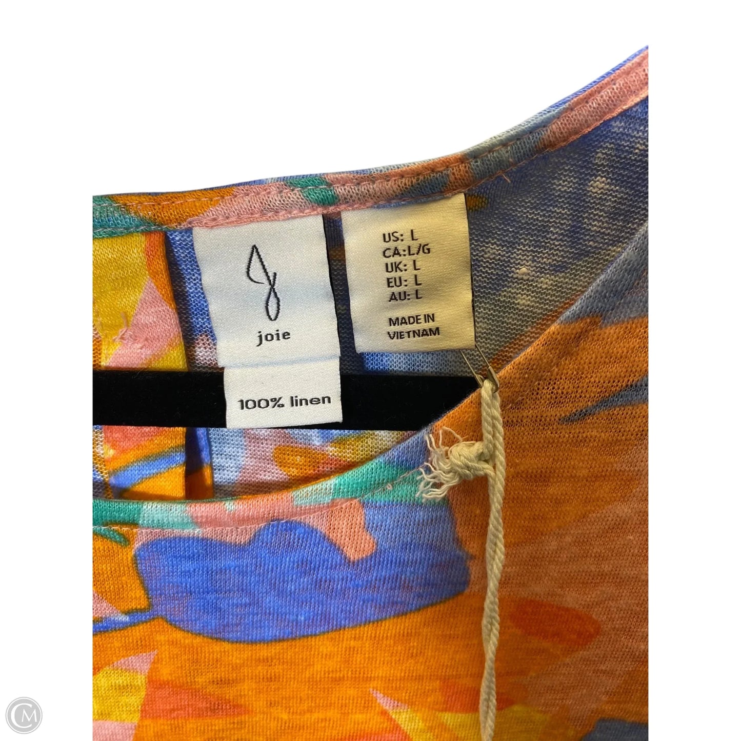 Top Short Sleeve By Joie In Multi-colored, Size: L