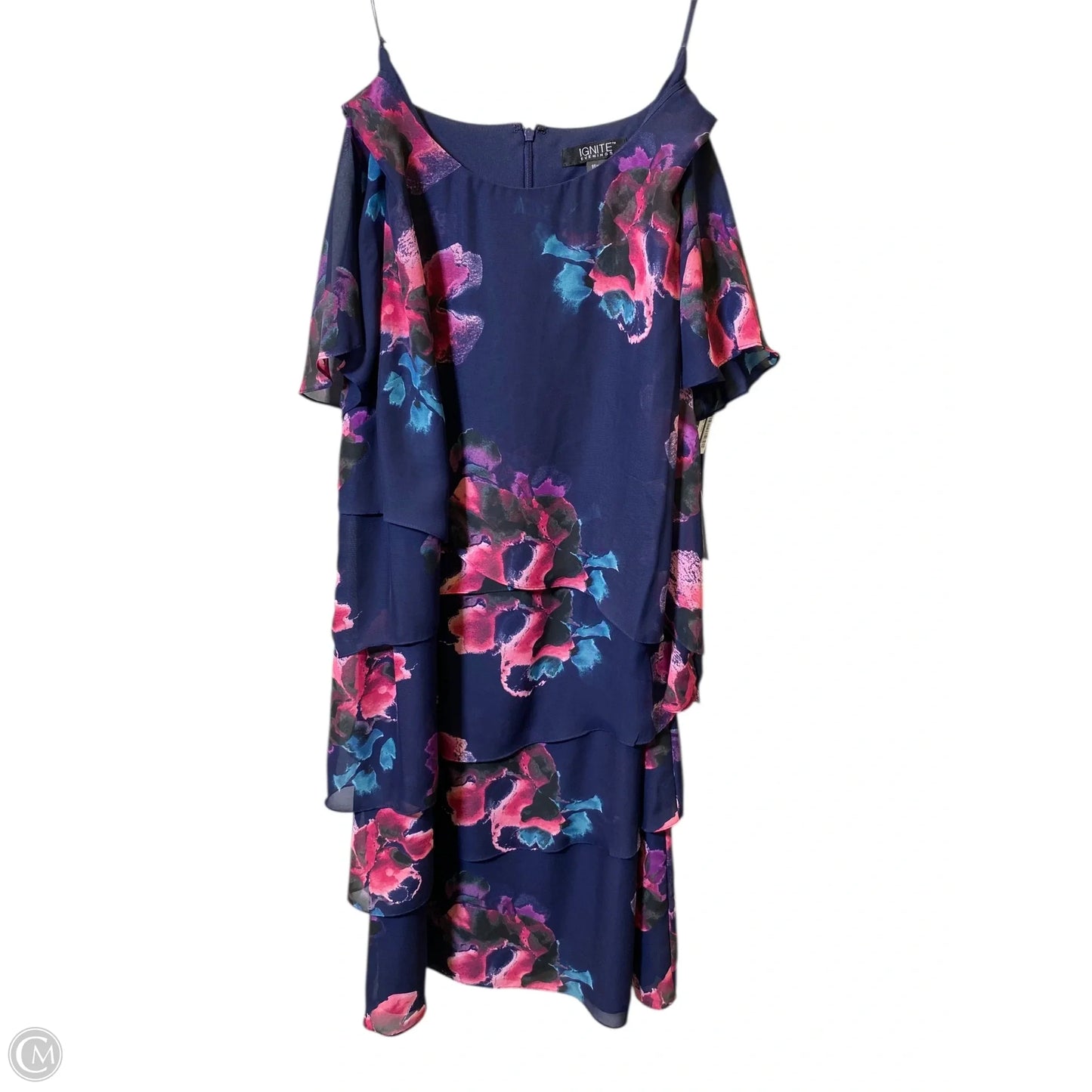 Dress Casual Midi By Cmc In Multi-colored, Size: 16