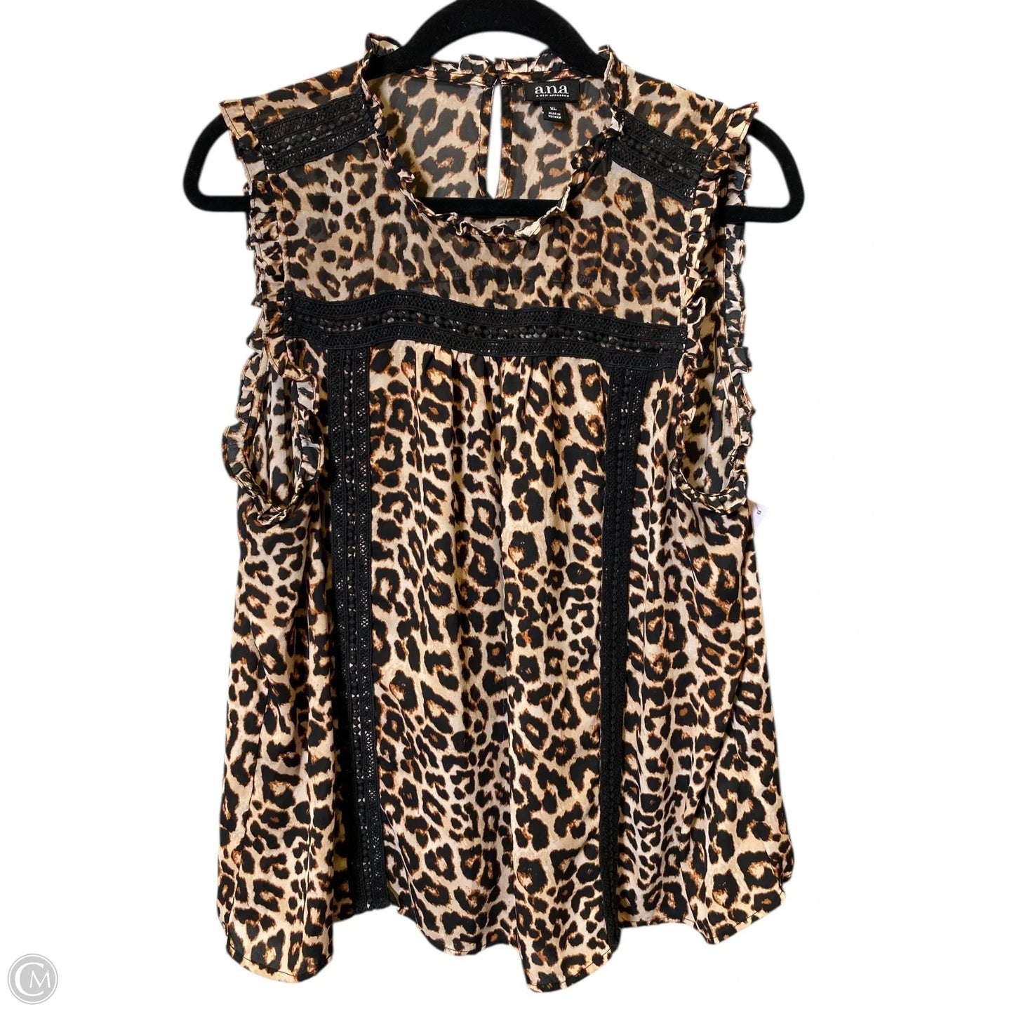 Top Sleeveless By Ana In Animal Print, Size: Xl