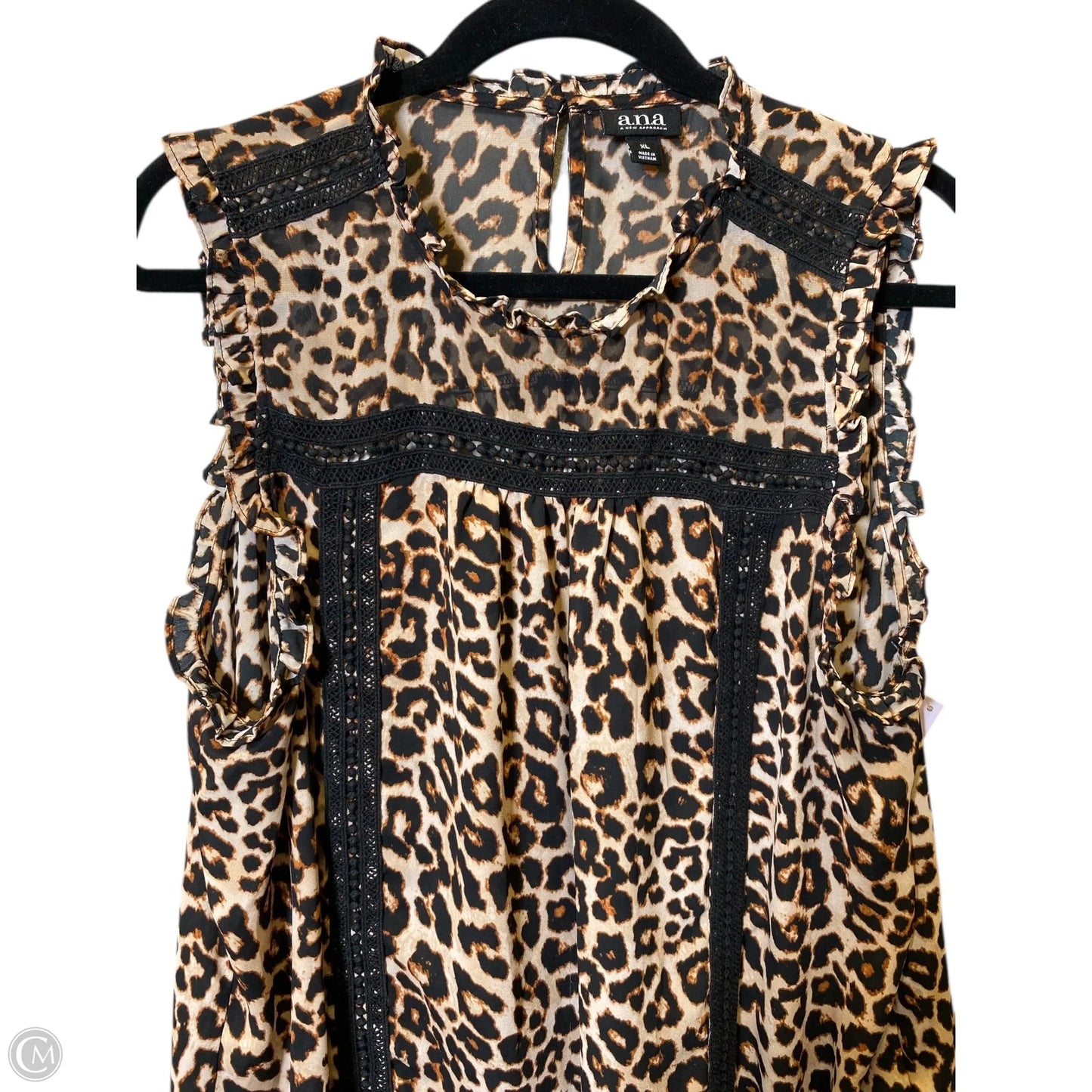 Top Sleeveless By Ana In Animal Print, Size: Xl
