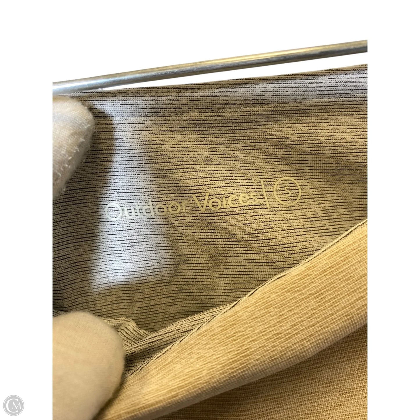 Athletic Leggings By Outdoor Voices In Grey & Tan, Size: S