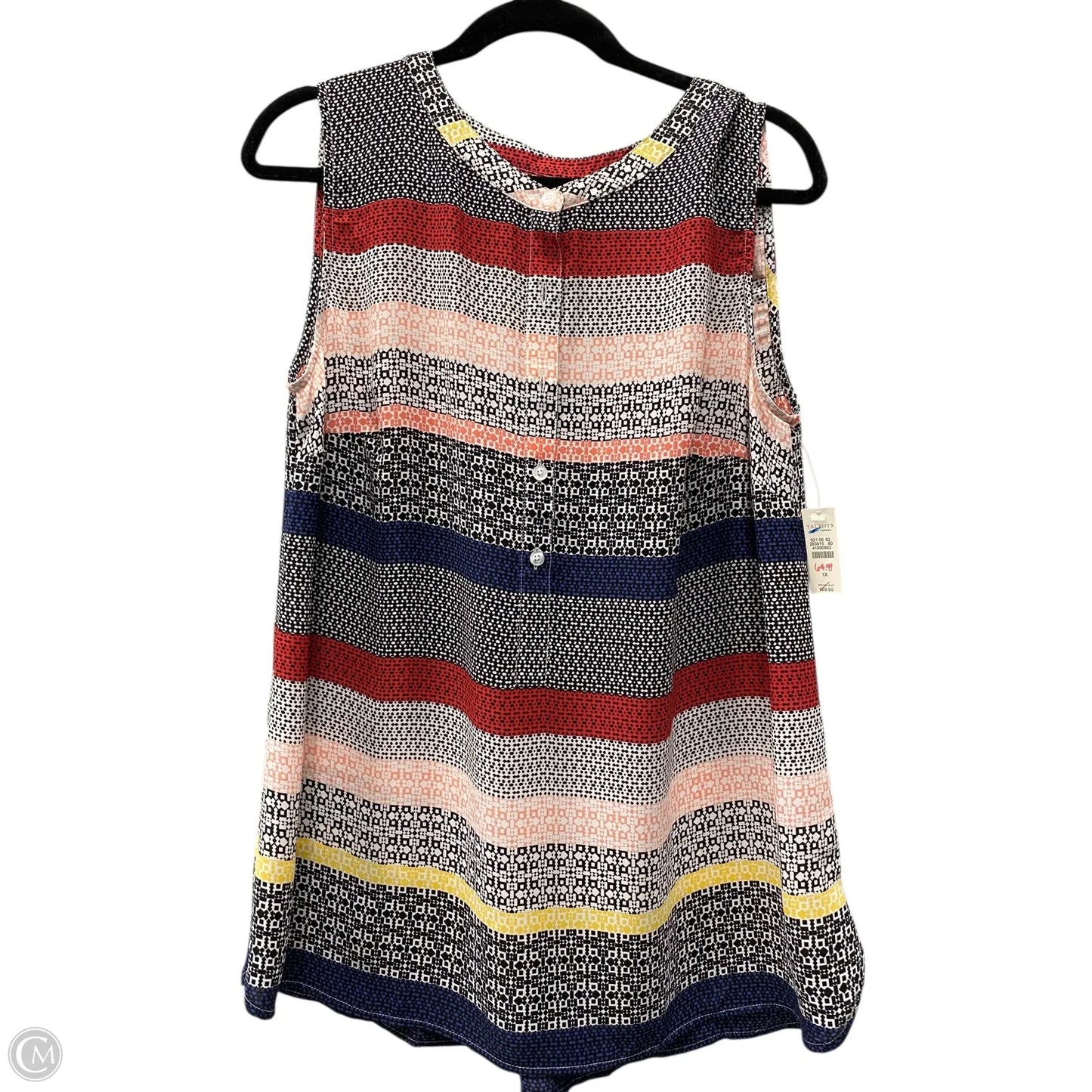 Top Sleeveless By Talbots In Multi-colored, Size: 1x