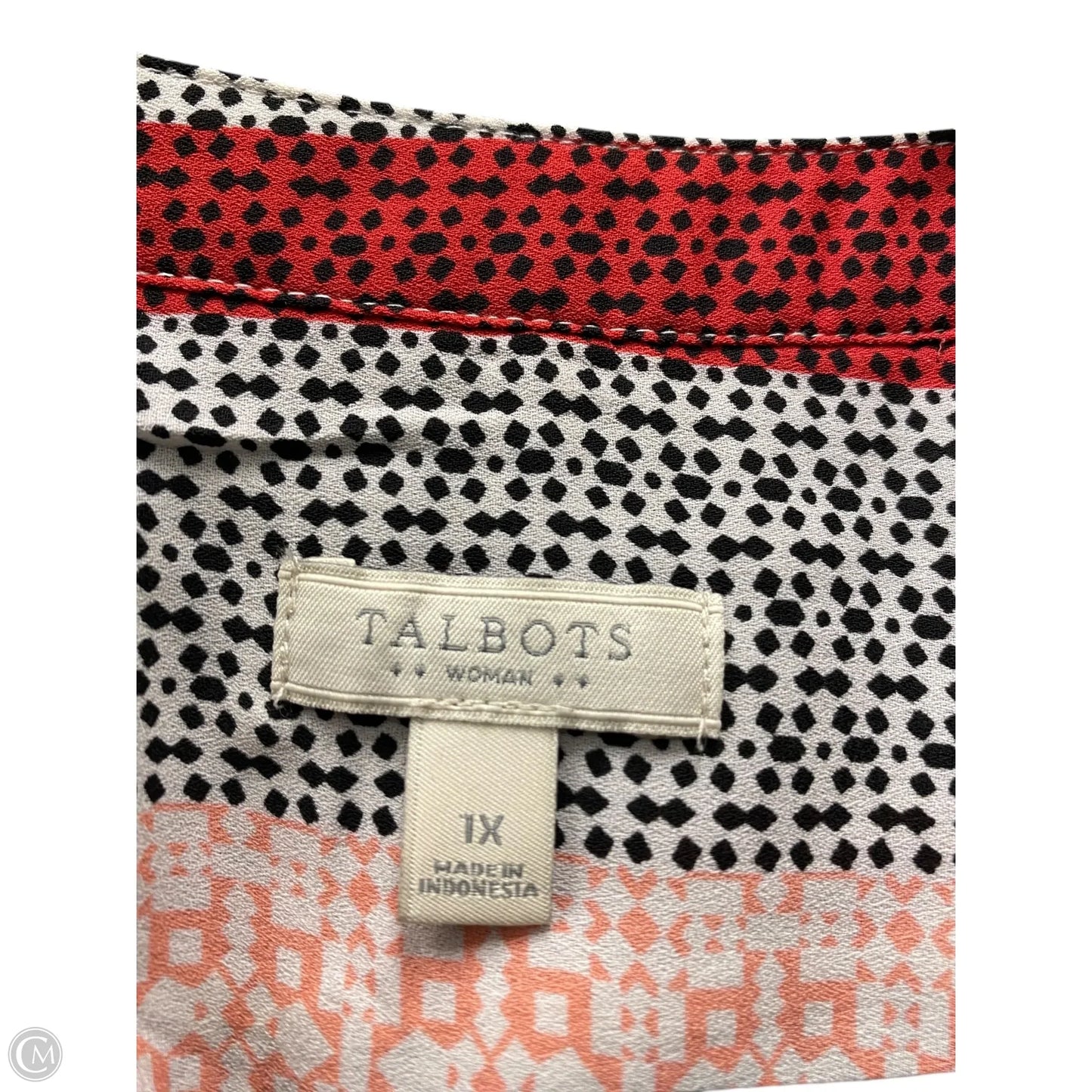 Top Sleeveless By Talbots In Multi-colored, Size: 1x