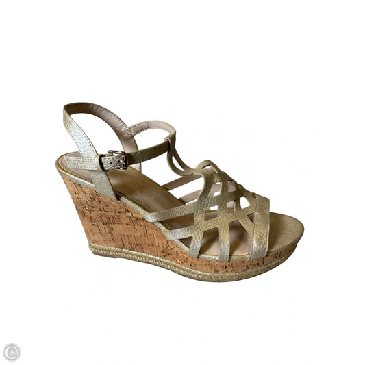 Sandals Heels Wedge By Limelight In Gold, Size: 11