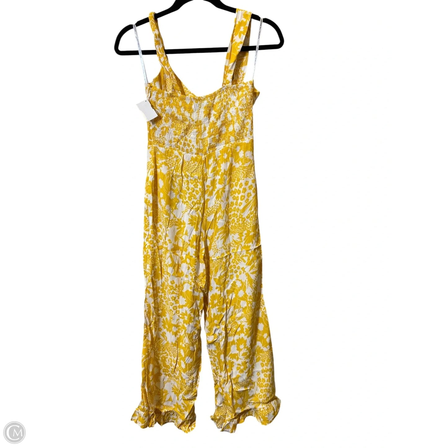Jumpsuit By Faithfull The Brand In White & Yellow, Size: 4
