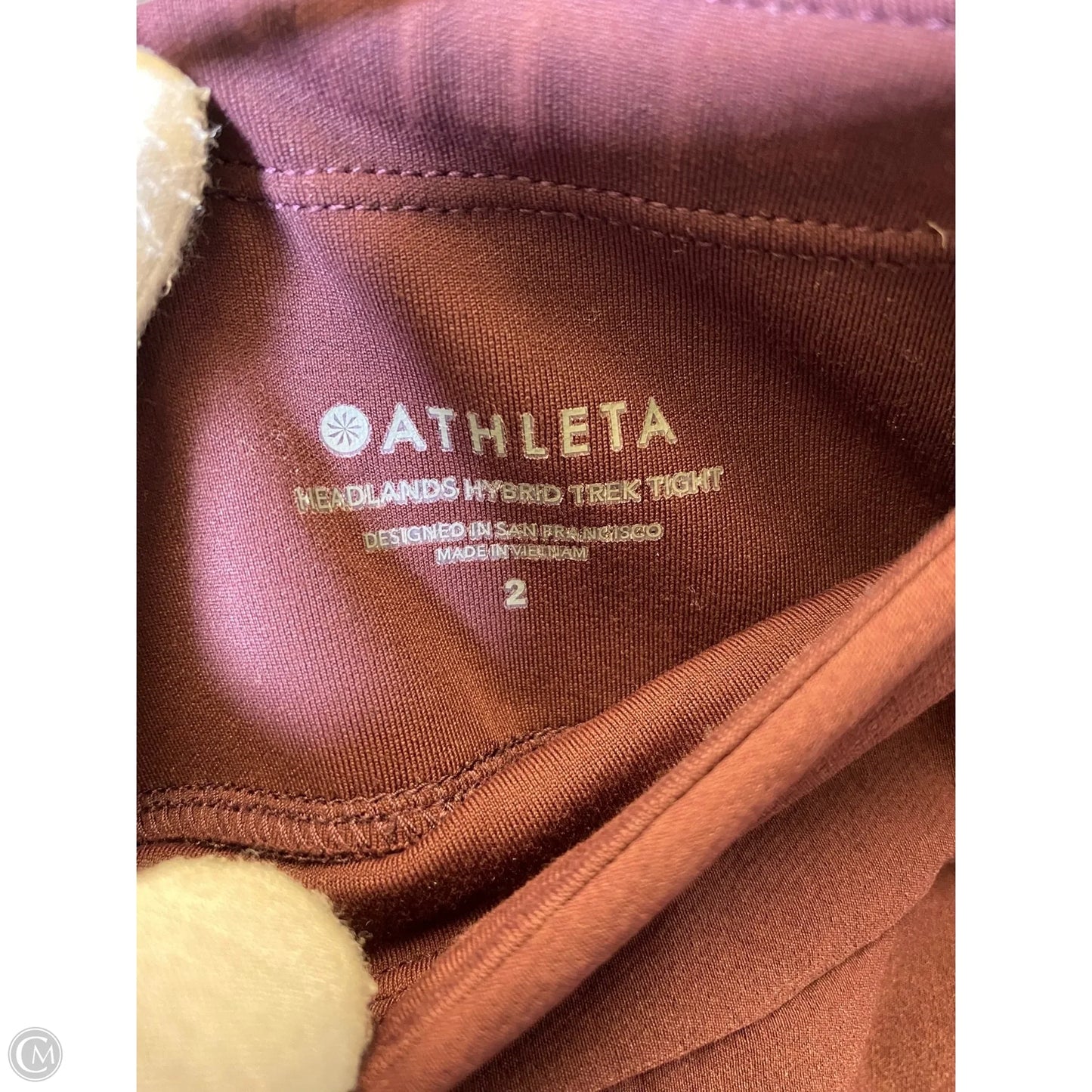 Athletic Leggings By Athleta In Maroon, Size: 2