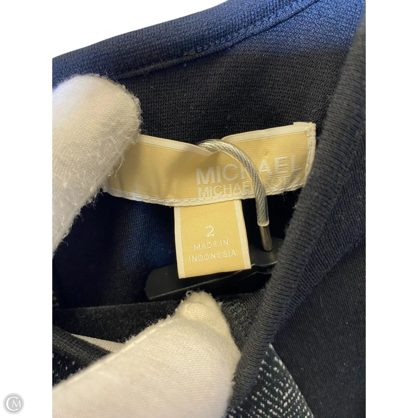 Dress Designer By Michael Kors In Black & Grey, Size: 2