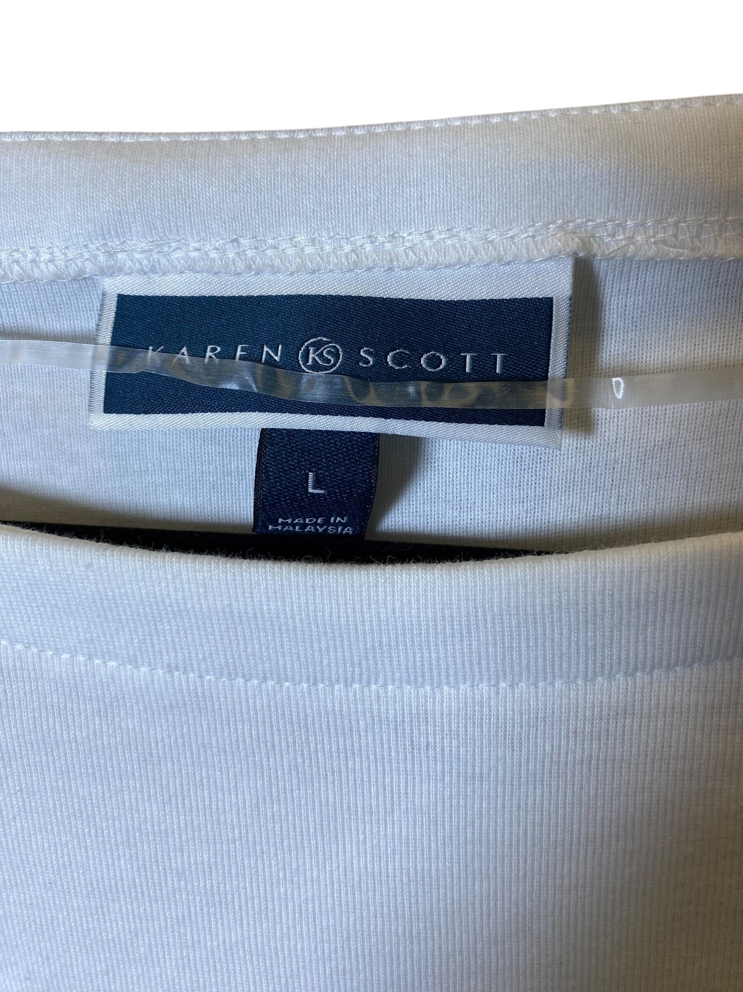 Top Short Sleeve Basic By Karen Scott Size: L