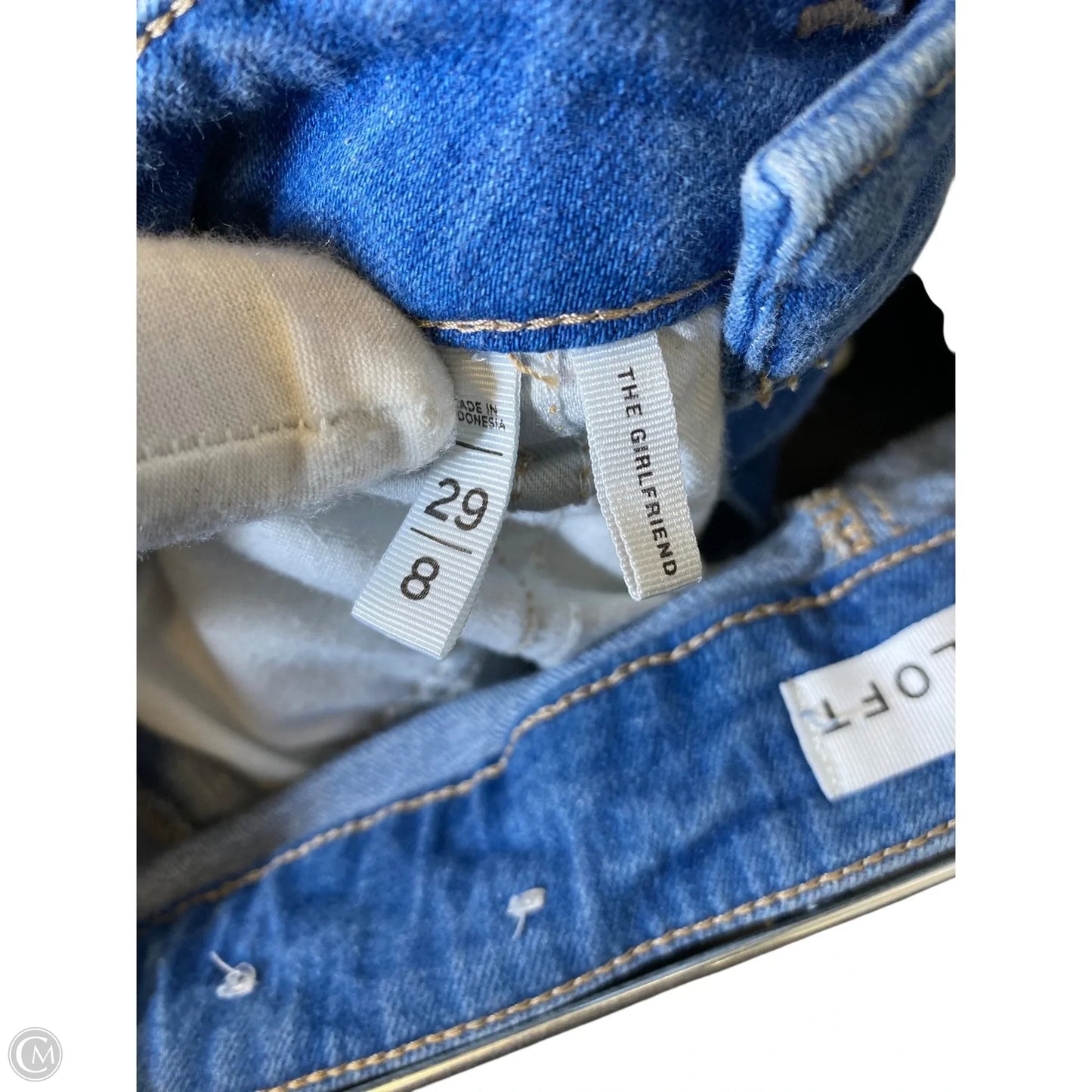 Jeans Skinny By Loft In Blue Denim, Size: 8