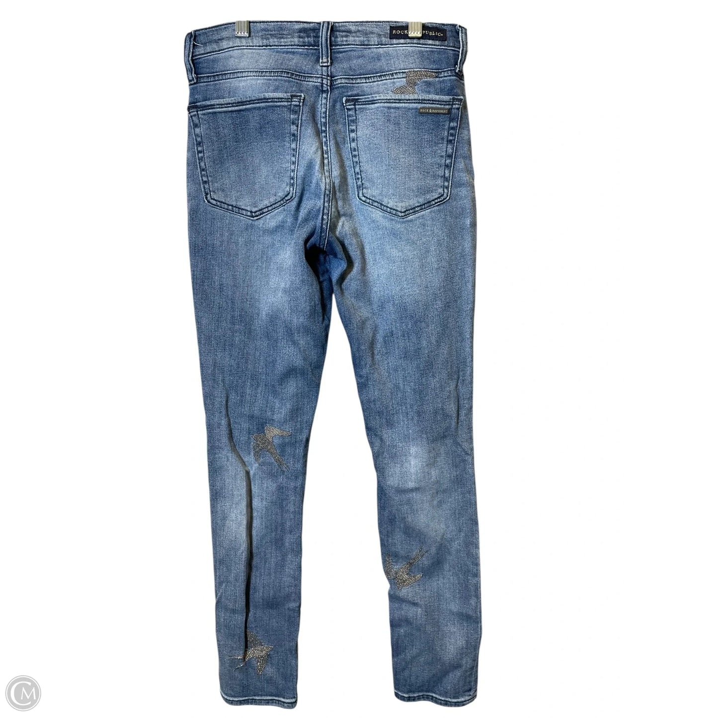 Jeans Skinny By Rock And Republic In Blue Denim, Size: 6