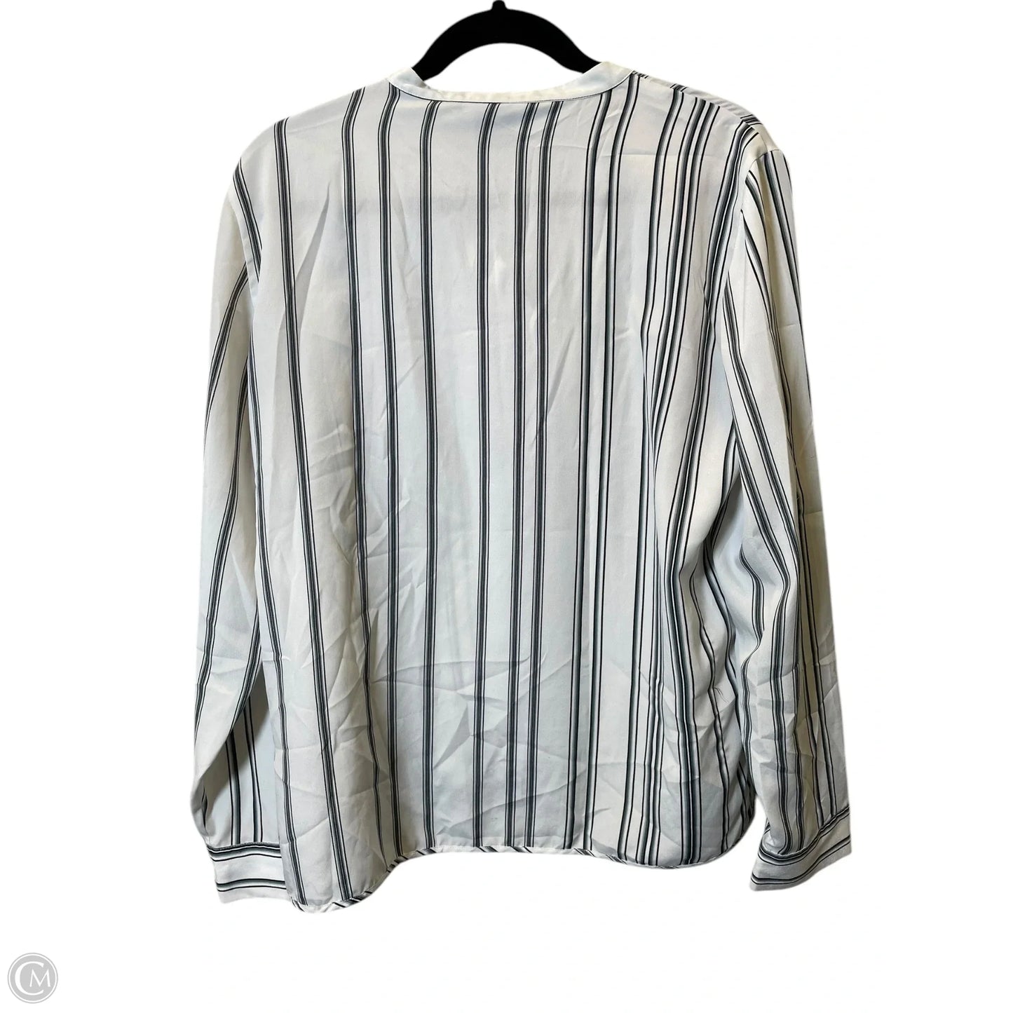 Top Long Sleeve Designer By Armani Exchange In Striped Pattern, Size: Xl
