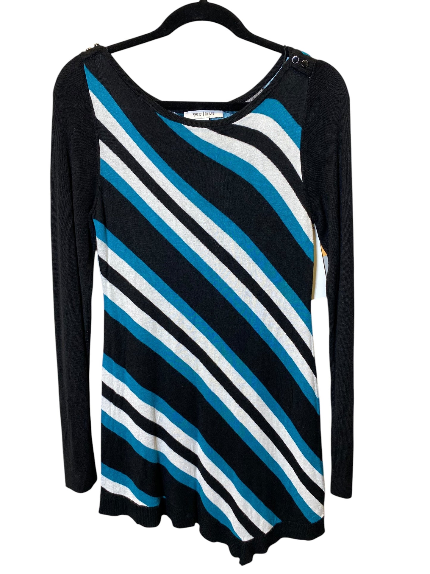 Dress Casual Short By White House Black Market In Black & Blue, Size: M