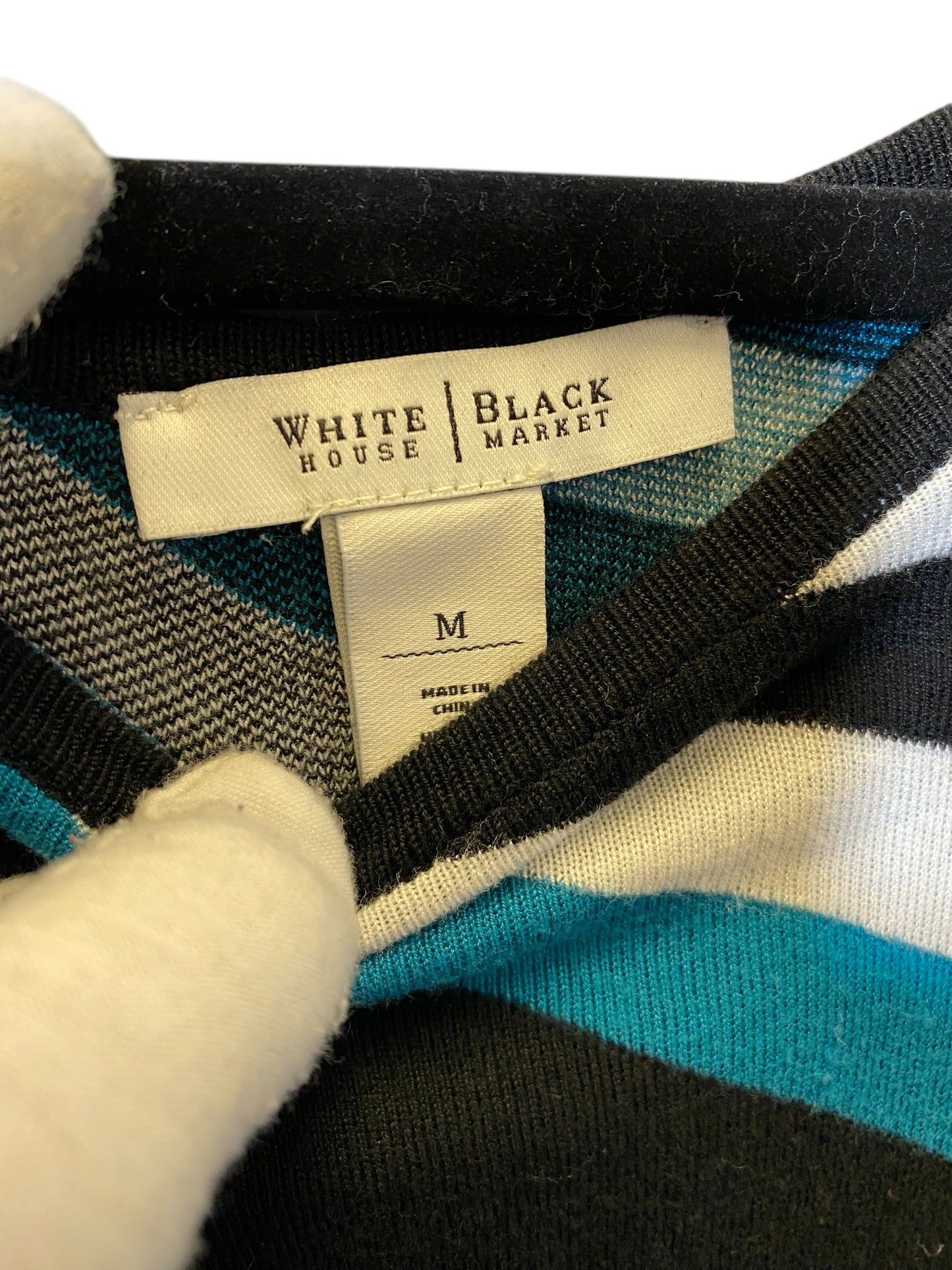 Dress Casual Short By White House Black Market In Black & Blue, Size: M
