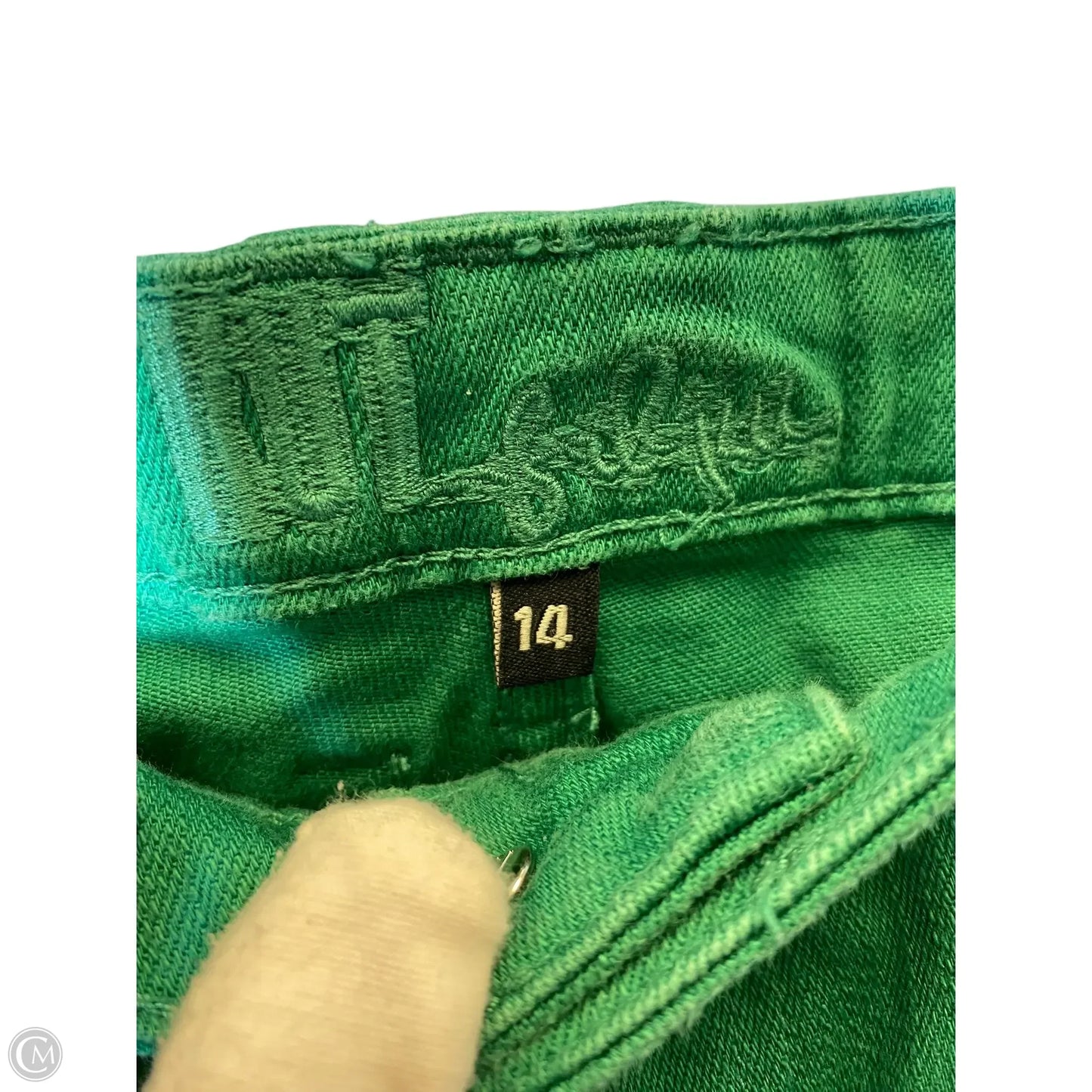 Jeans Skinny By Kut In Green, Size: 14