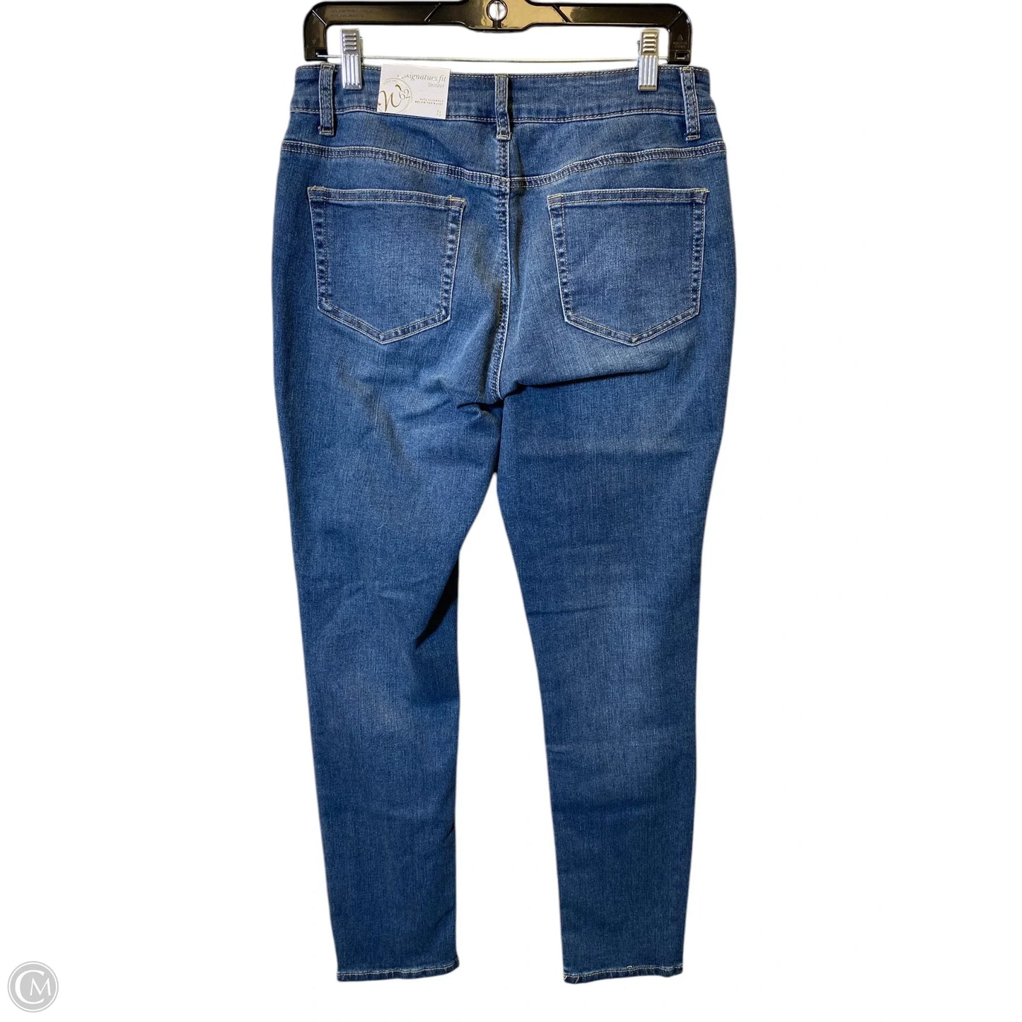 Jeans Skinny By Dressbarn In Blue Denim, Size: 8