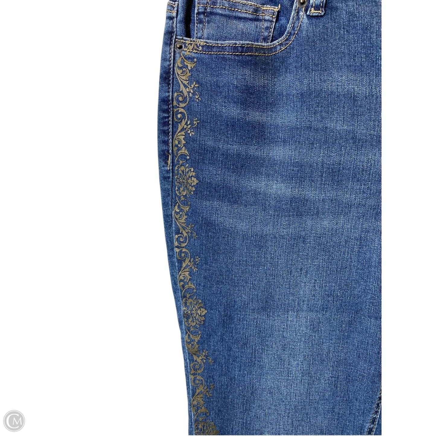 Jeans Skinny By Dressbarn In Blue Denim, Size: 8