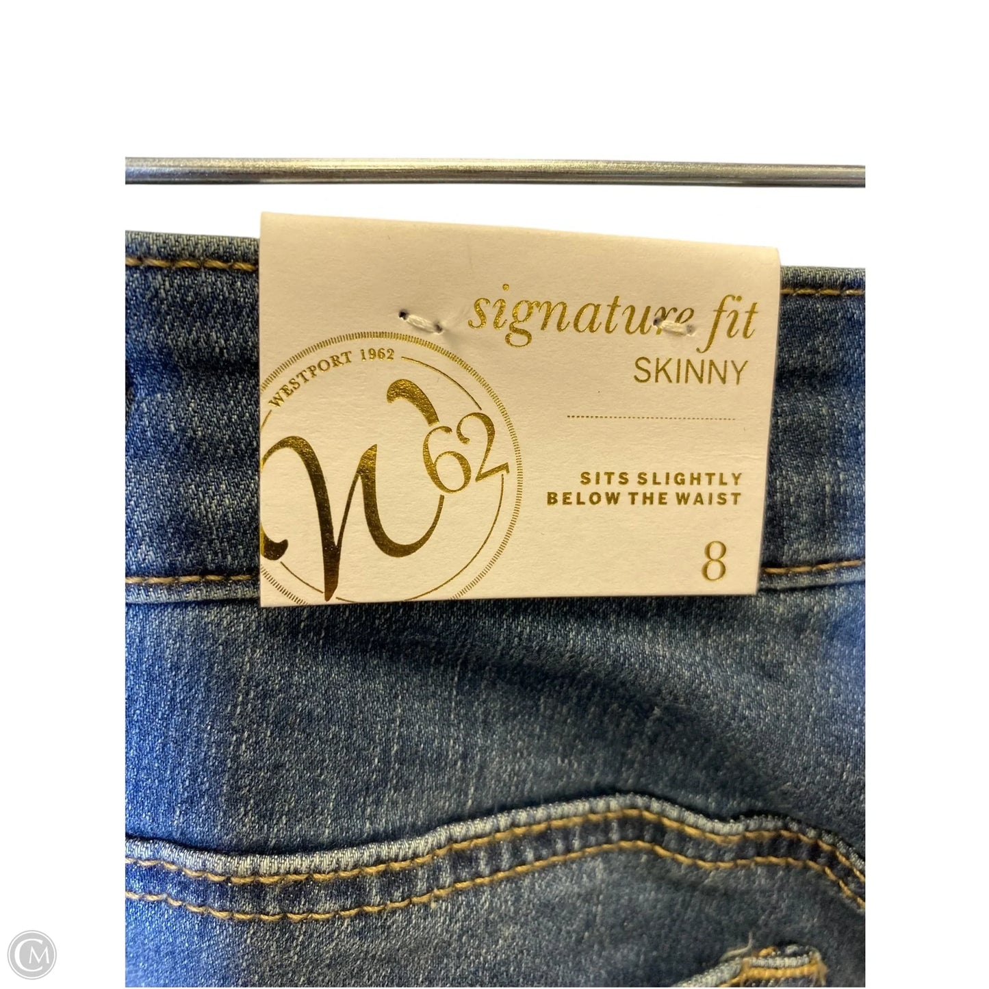 Jeans Skinny By Dressbarn In Blue Denim, Size: 8