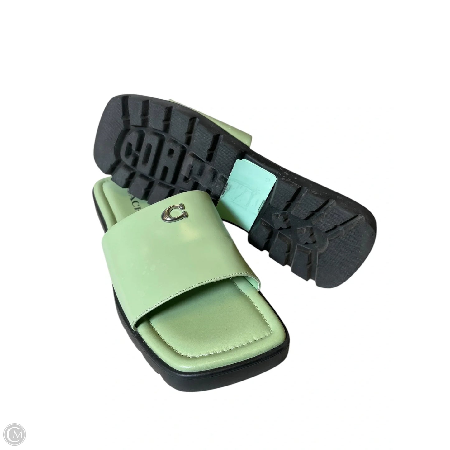 Sandals Designer By Coach In Green, Size: 7.5