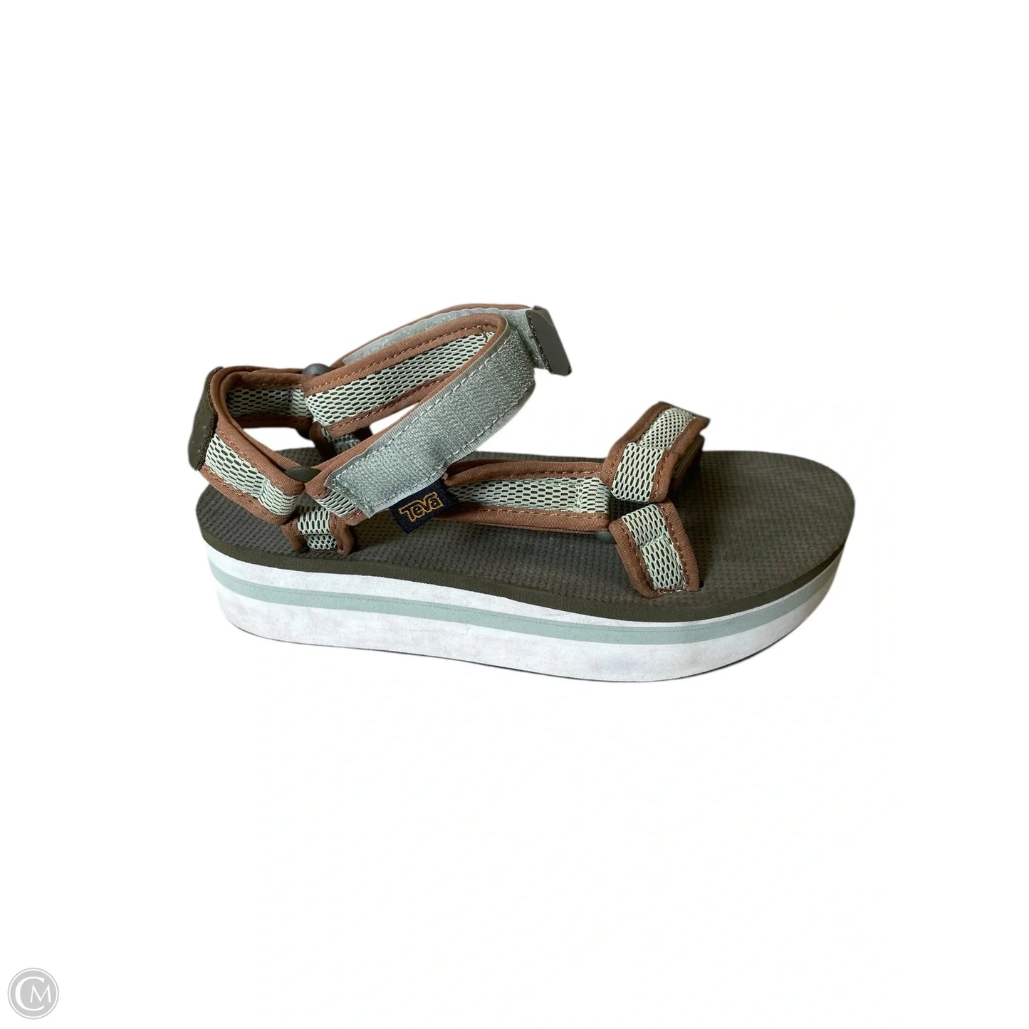Sandals Heels Platform By Teva In Green, Size: 7