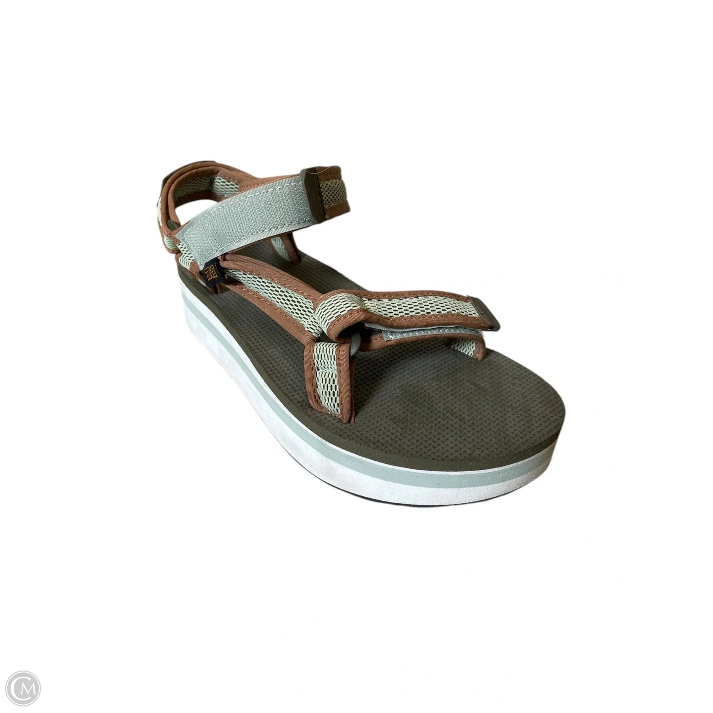 Sandals Heels Platform By Teva In Green, Size: 7