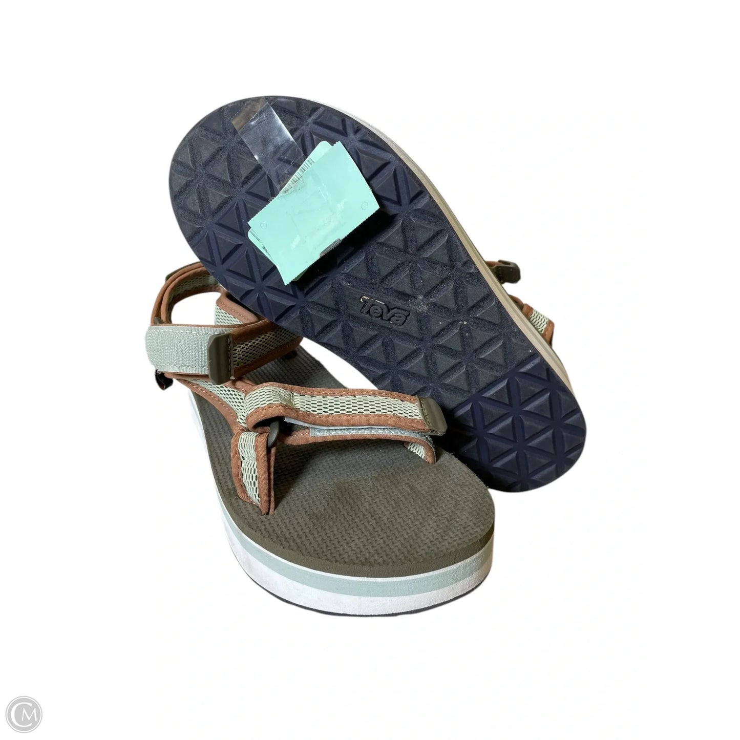 Sandals Heels Platform By Teva In Green, Size: 7