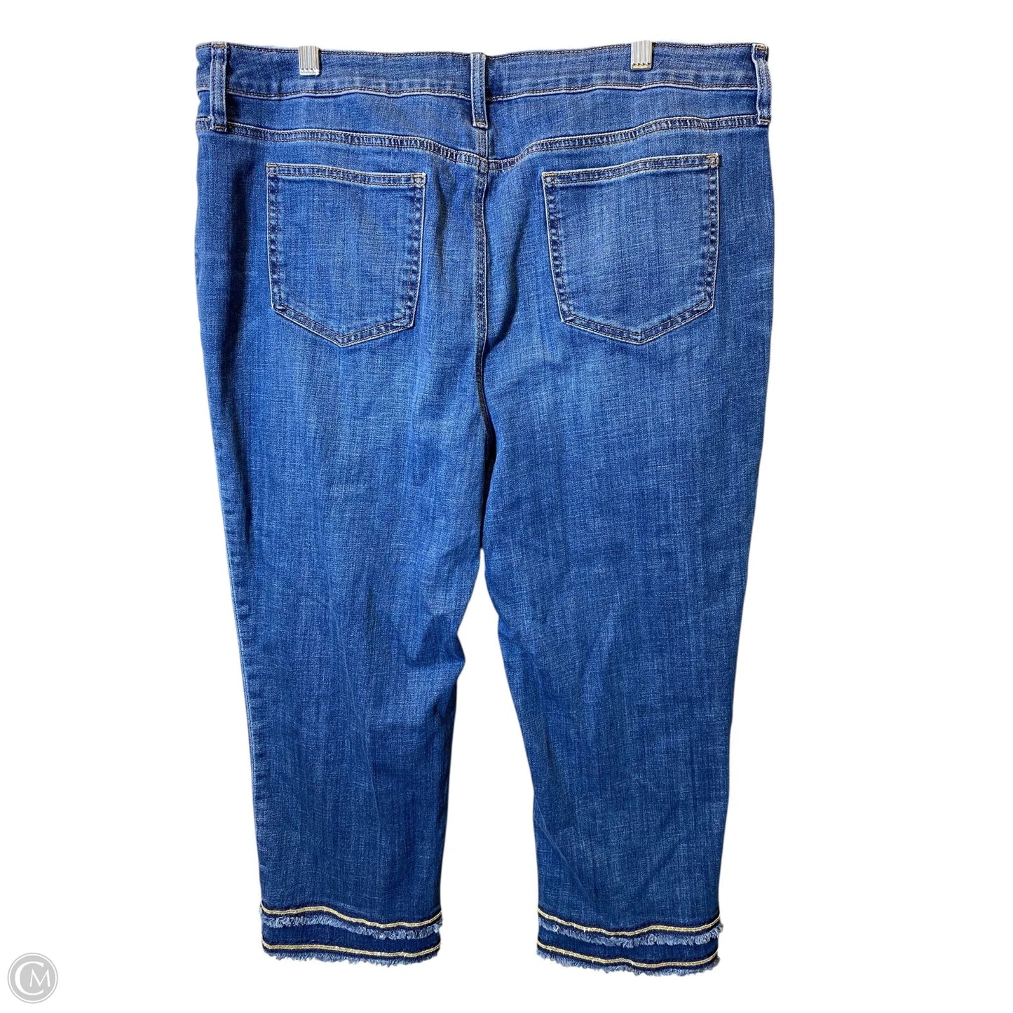 Capris By Chicos In Blue Denim, Size: 16