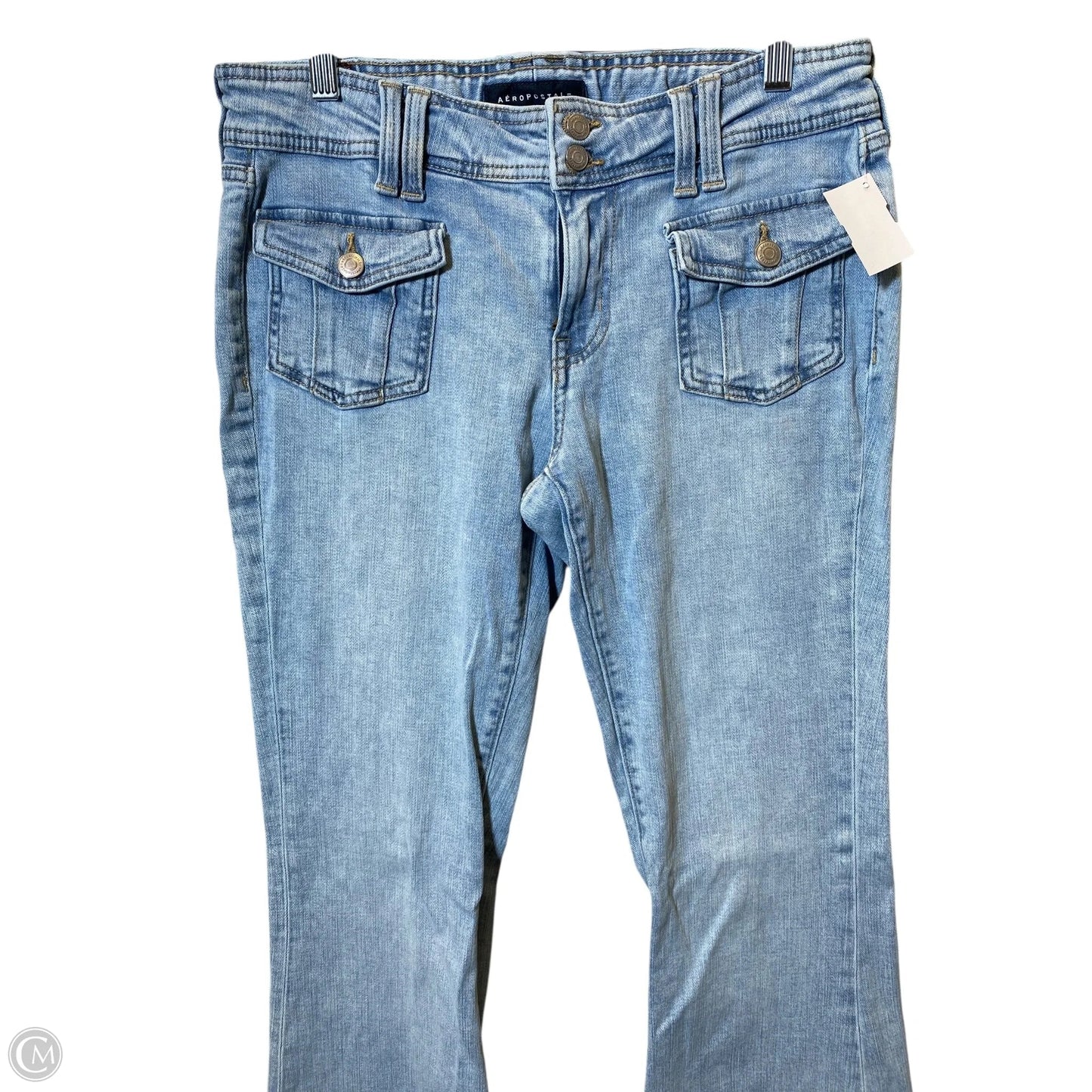 Jeans Flared By Aeropostale In Blue Denim, Size: 8