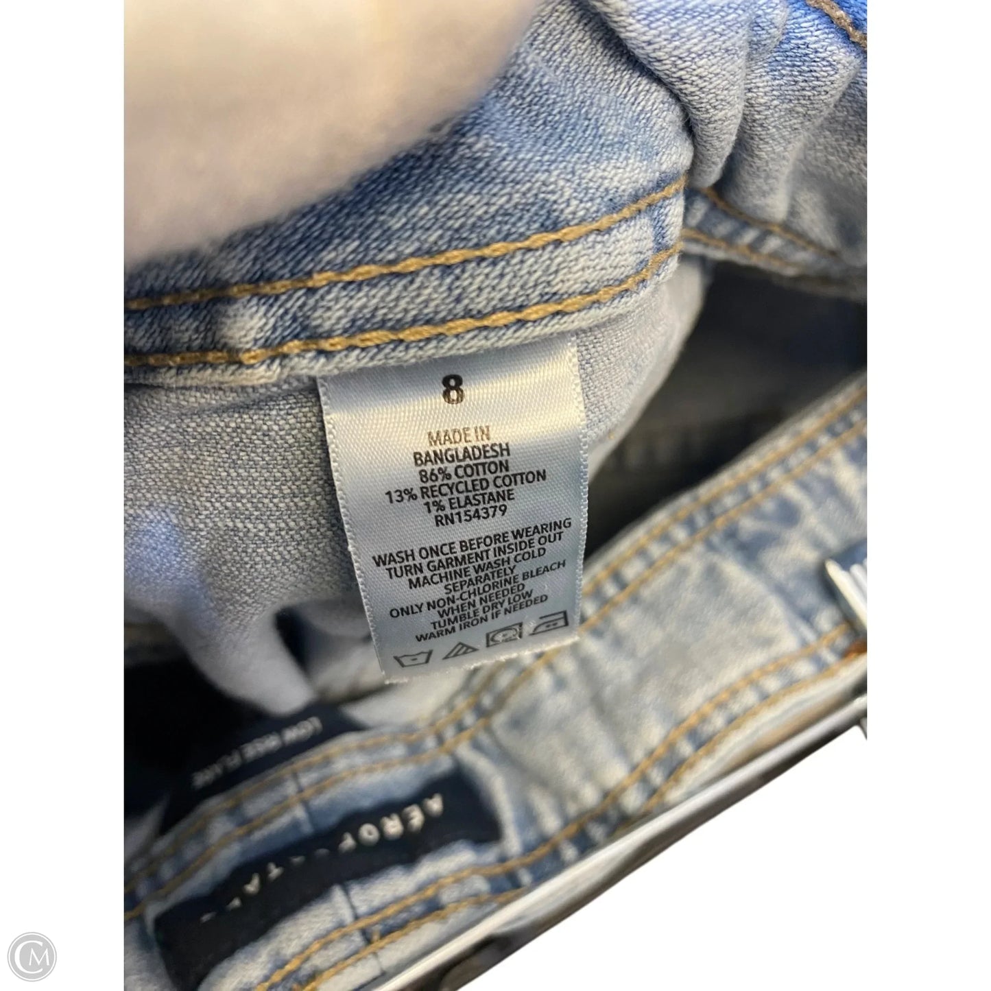 Jeans Flared By Aeropostale In Blue Denim, Size: 8