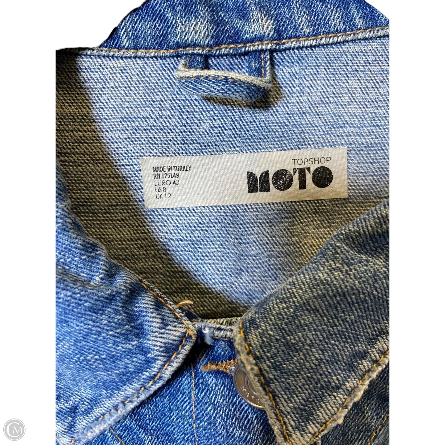 Jacket Denim By Top Shop In Blue Denim, Size: 8
