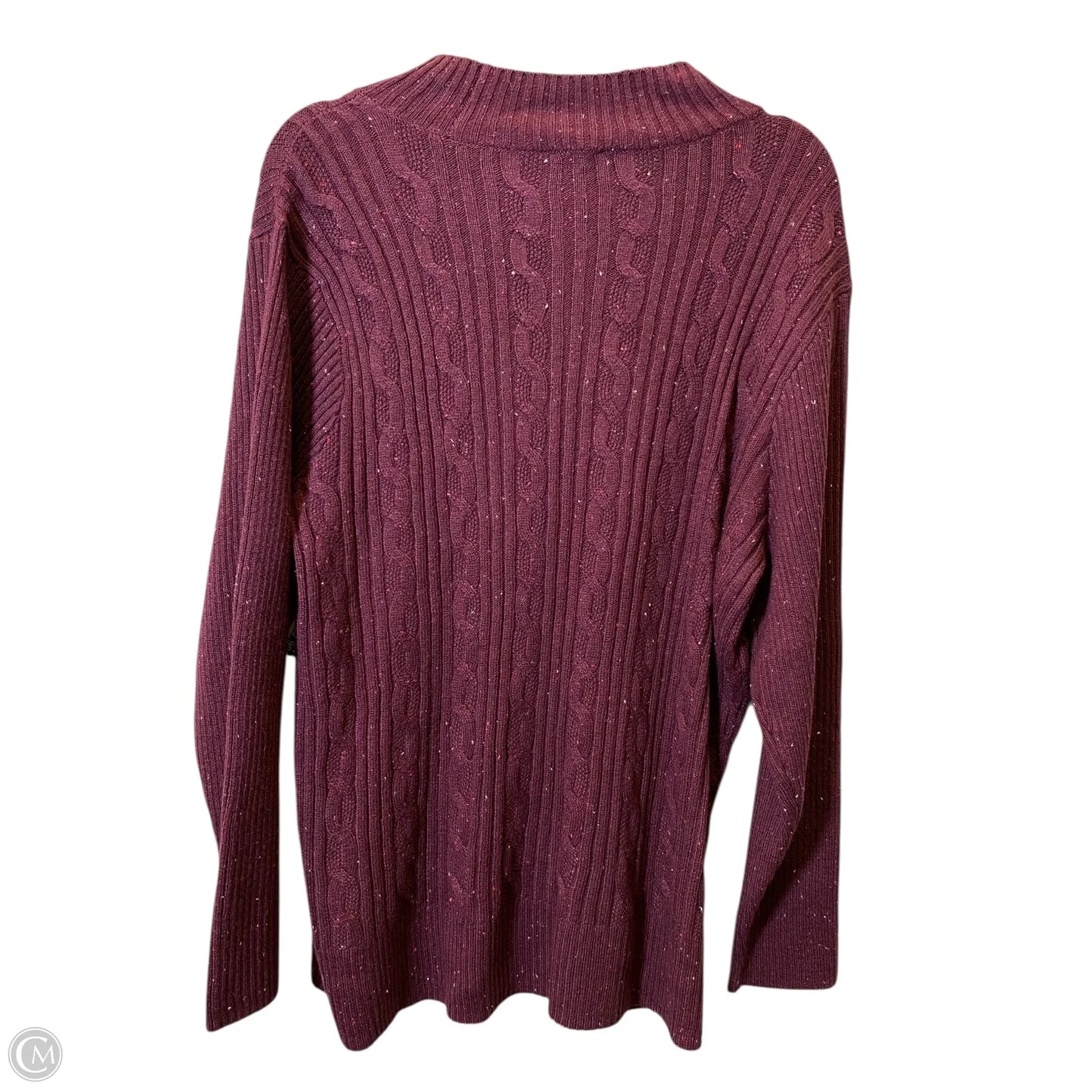 Sweater By Talbots In Maroon, Size: Xl