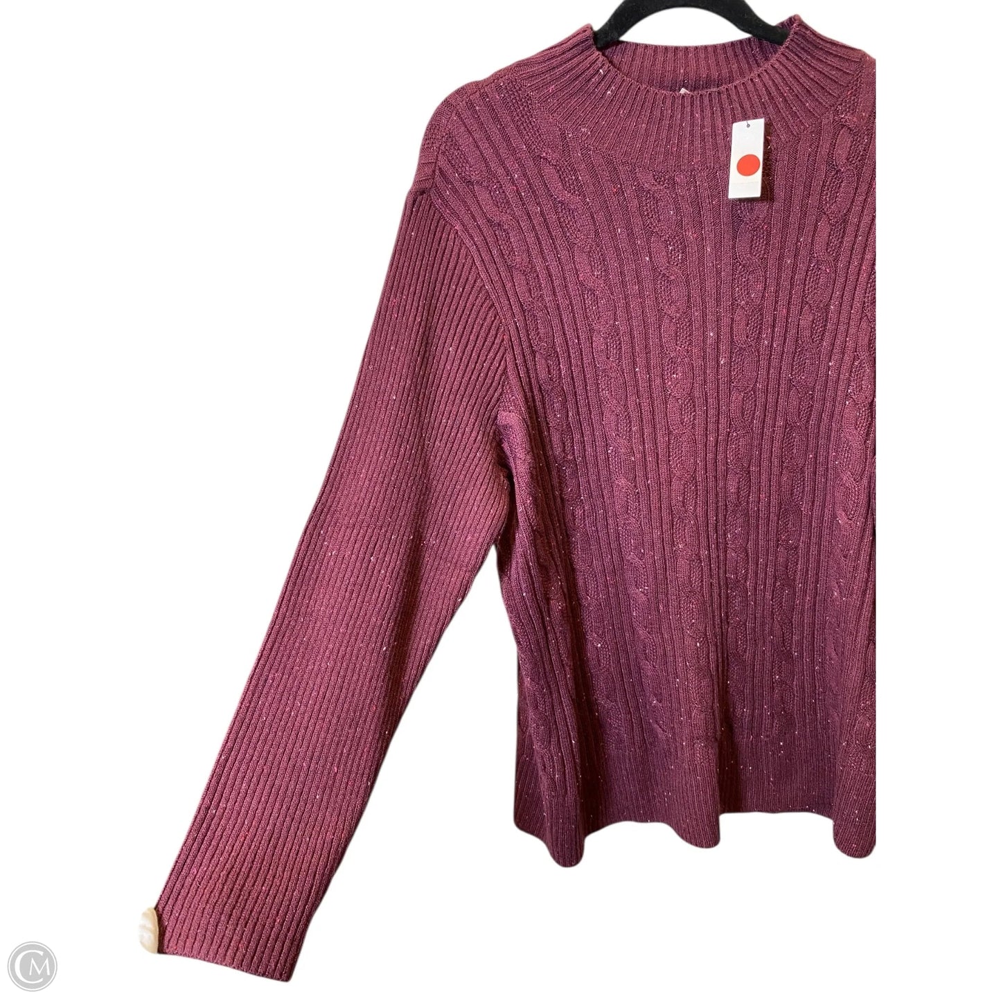 Sweater By Talbots In Maroon, Size: Xl