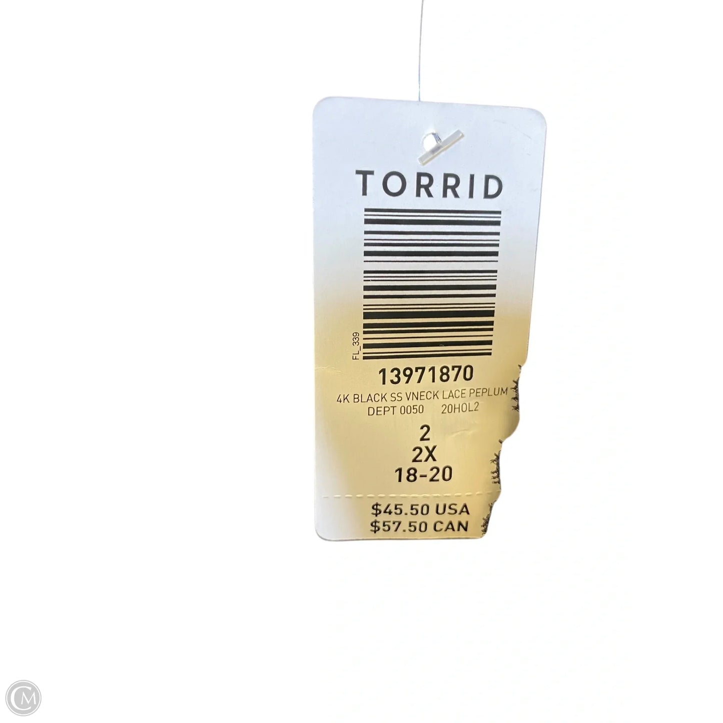 Blouse Short Sleeve By Torrid In Black, Size: 2x