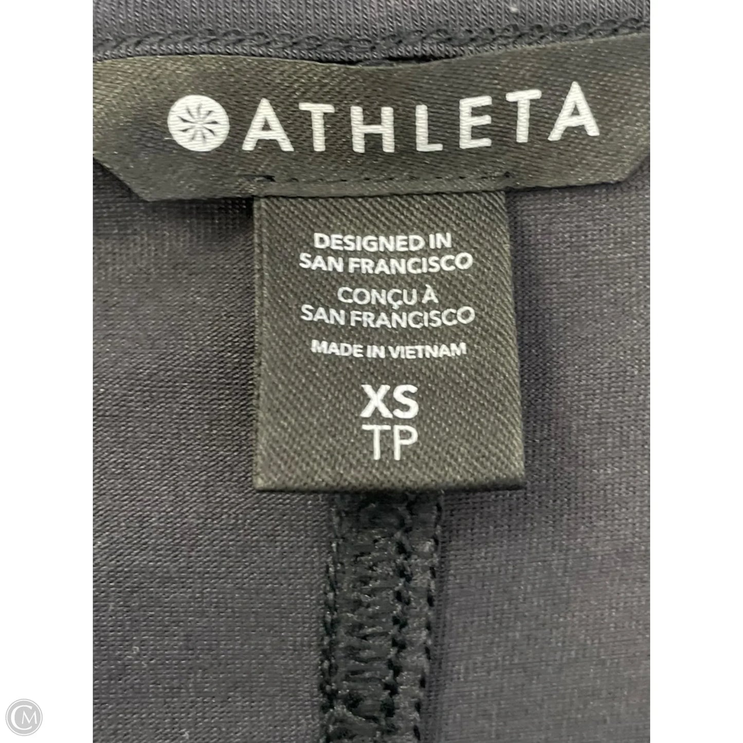 Athletic Top Short Sleeve By Athleta In Black, Size: Xs