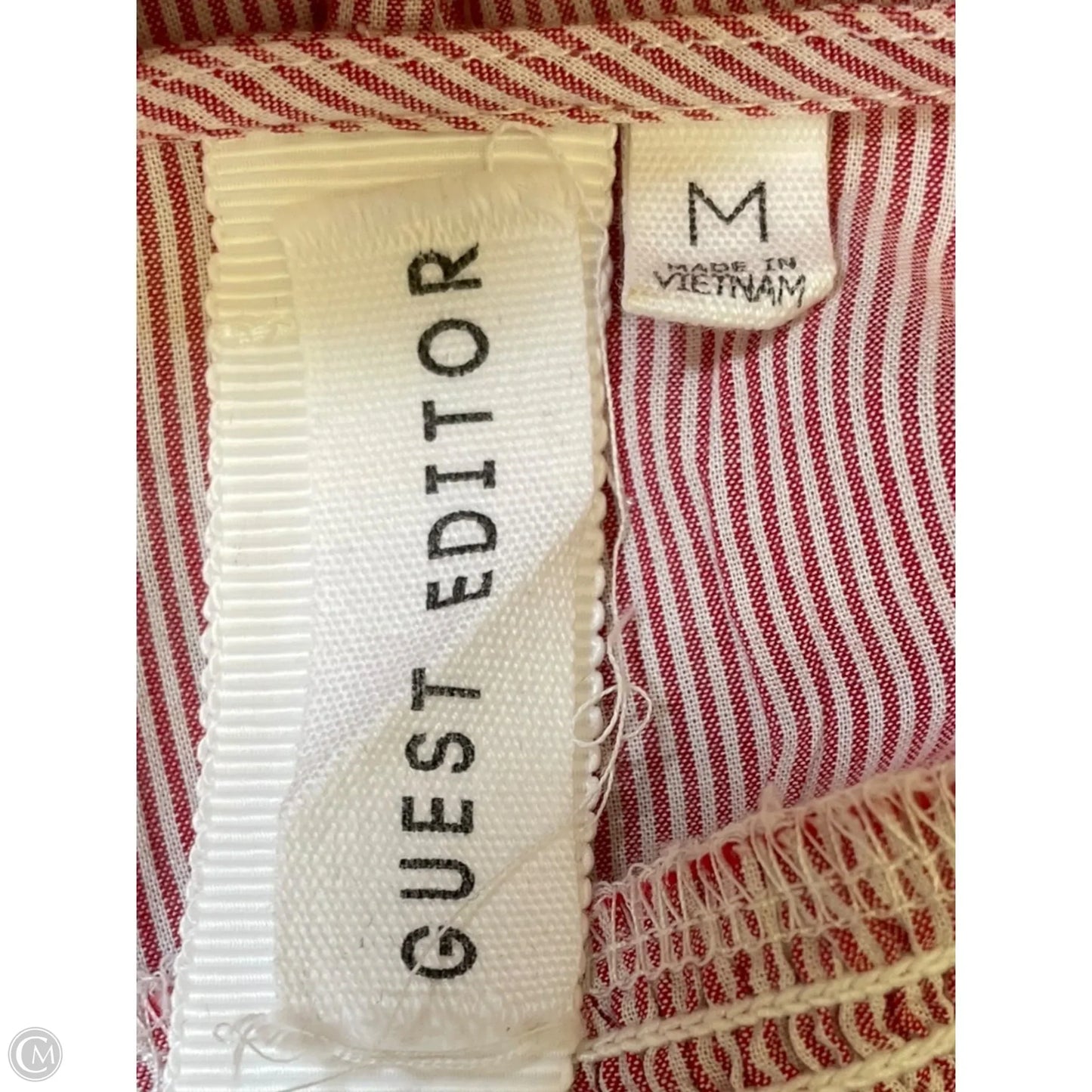 Blouse Sleeveless By Clothes Mentor In Red & White, Size: M