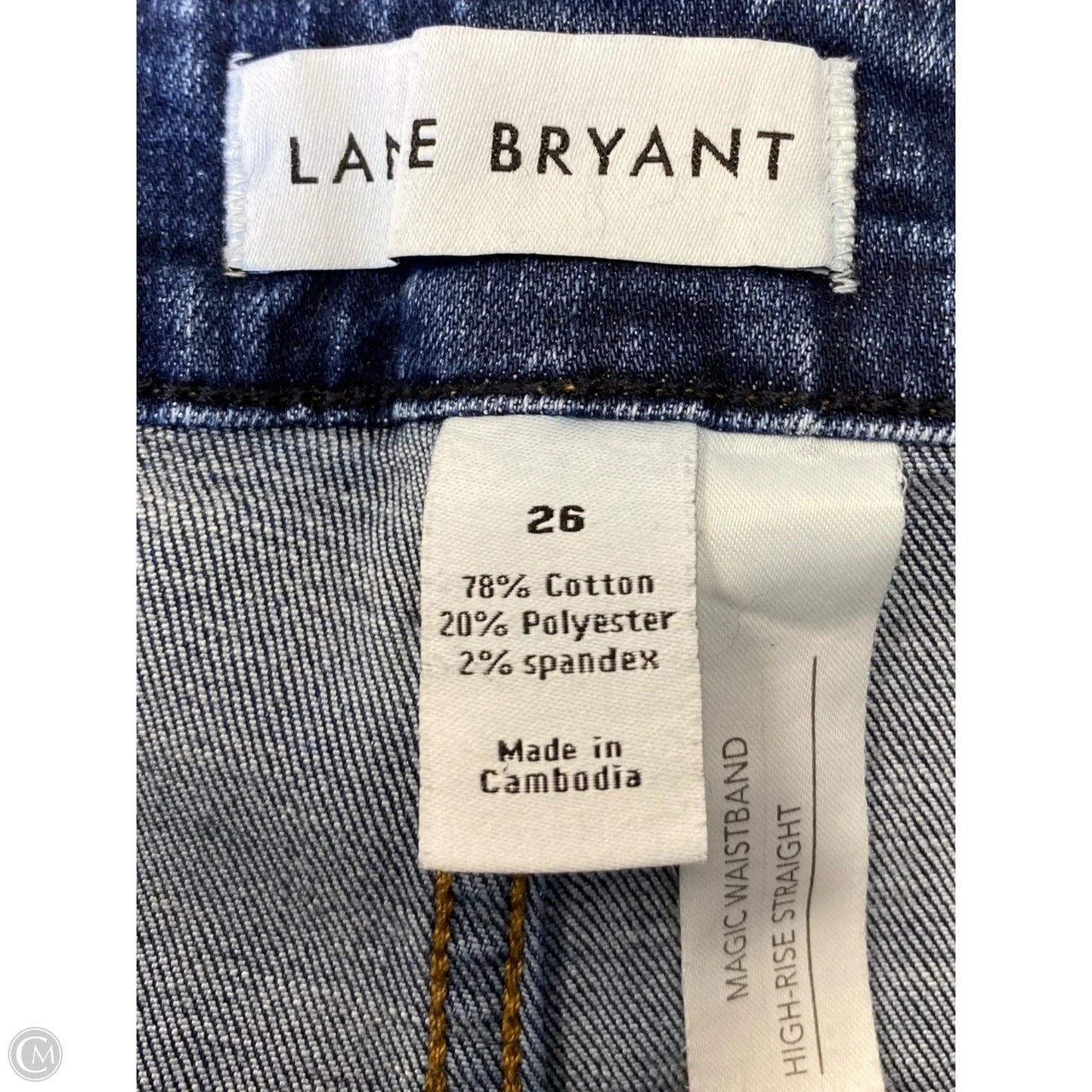 Jeans Straight By Lane Bryant In Blue Denim, Size: 26