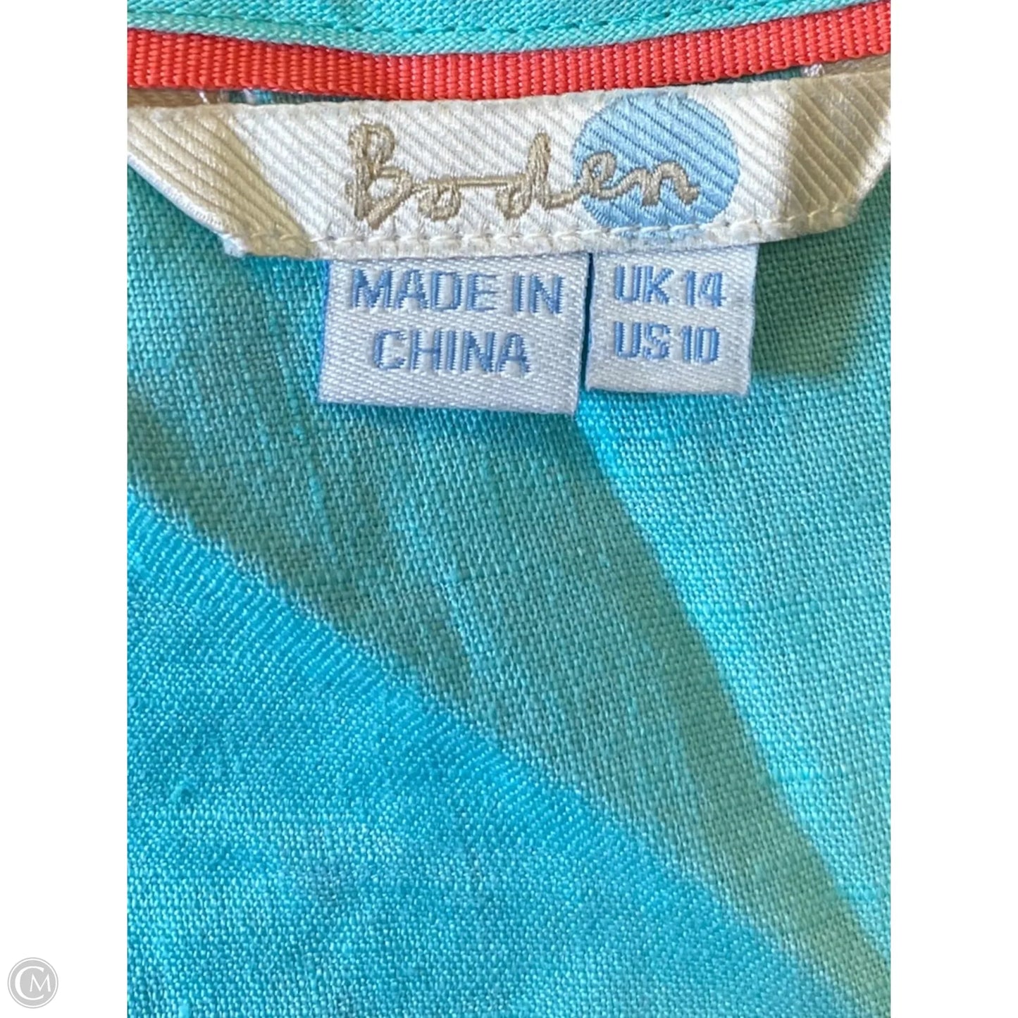 Blouse Sleeveless By Boden In Aqua, Size: M