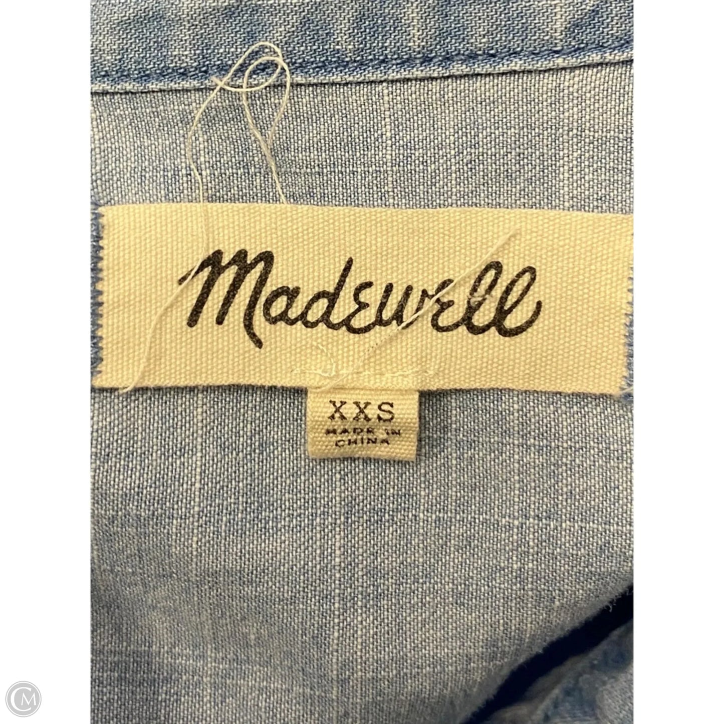 Blouse Short Sleeve By Madewell In Blue, Size: Xs