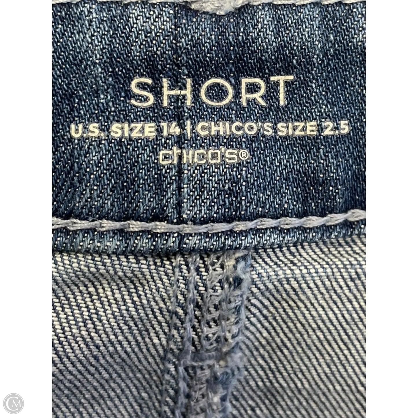 Shorts By Chicos In Blue Denim, Size: 14