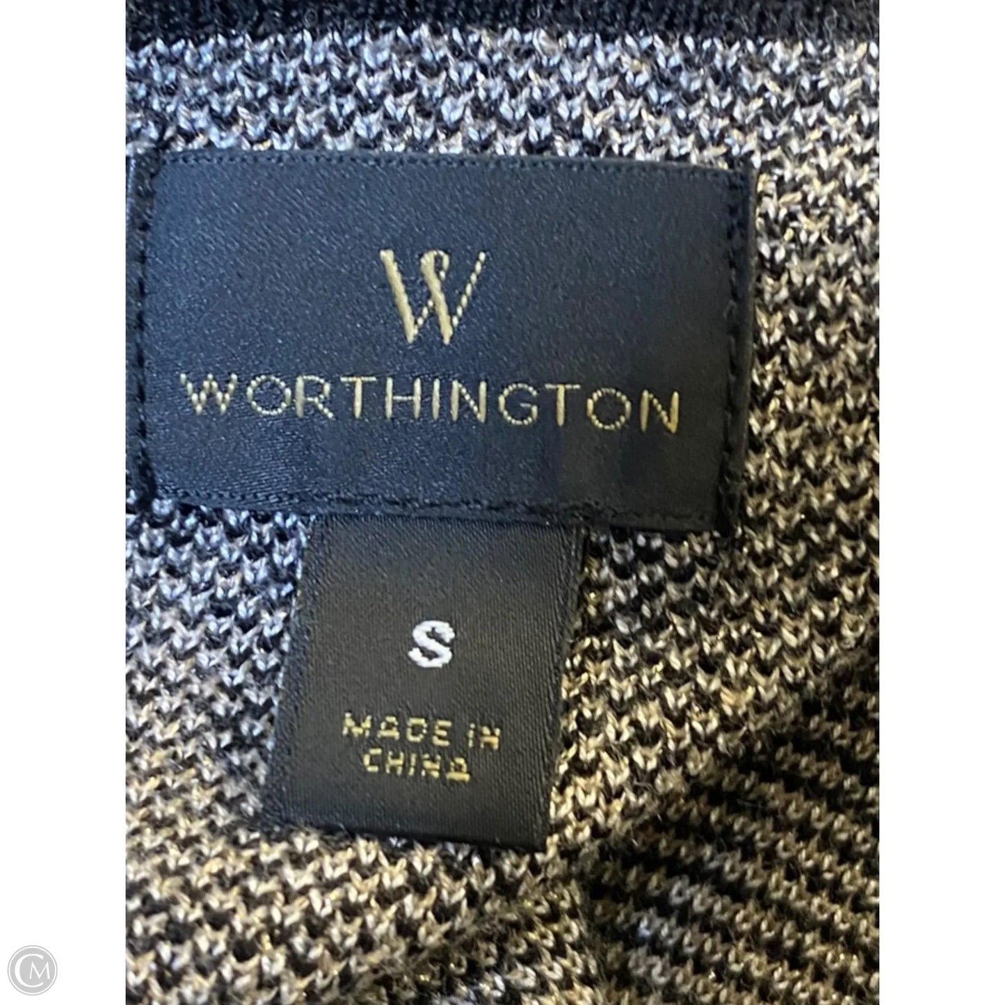 Sweater By Worthington In Black & Cream, Size: S